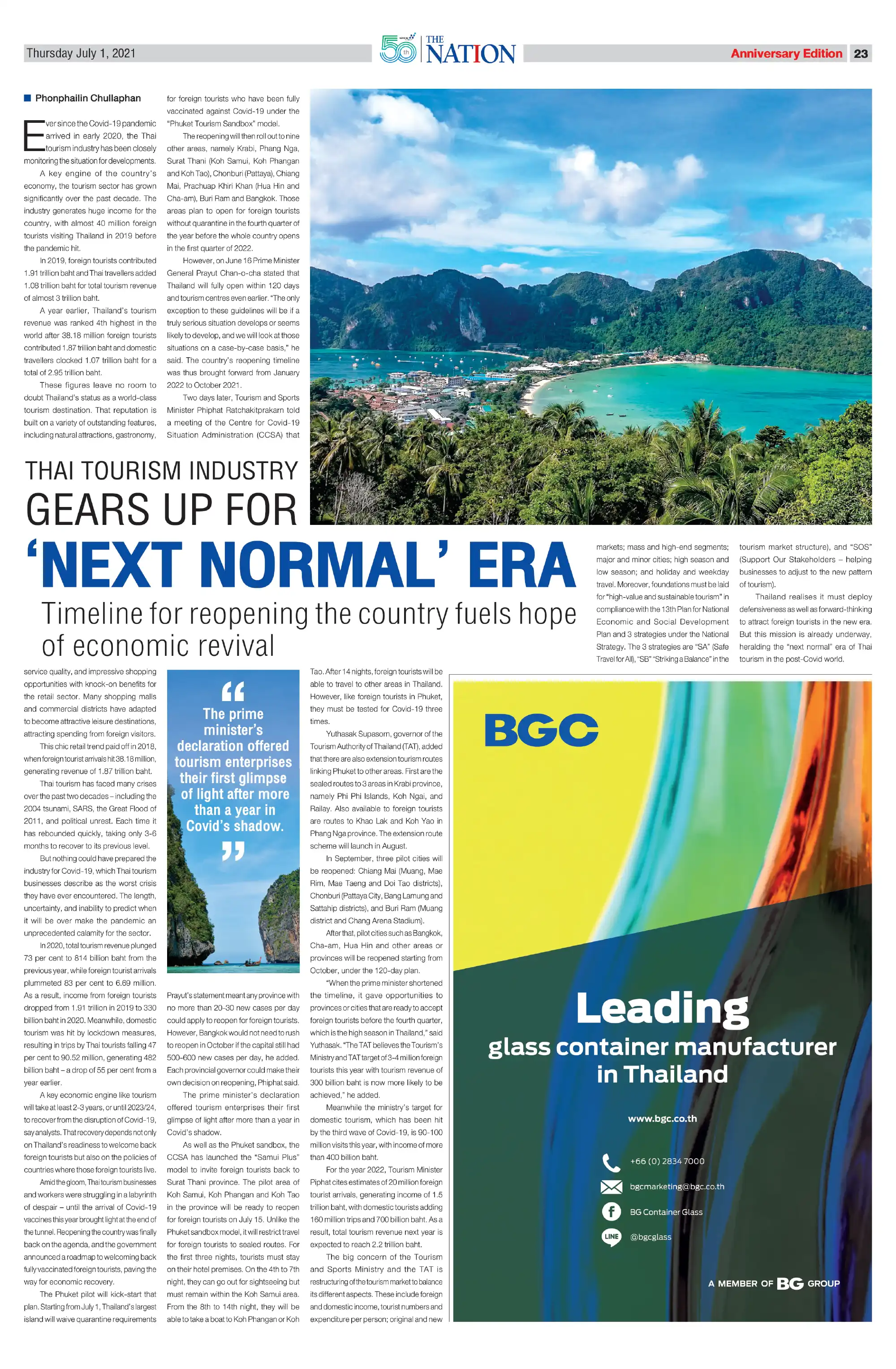 Thai tourism industry gears up for ‘next normal’ era