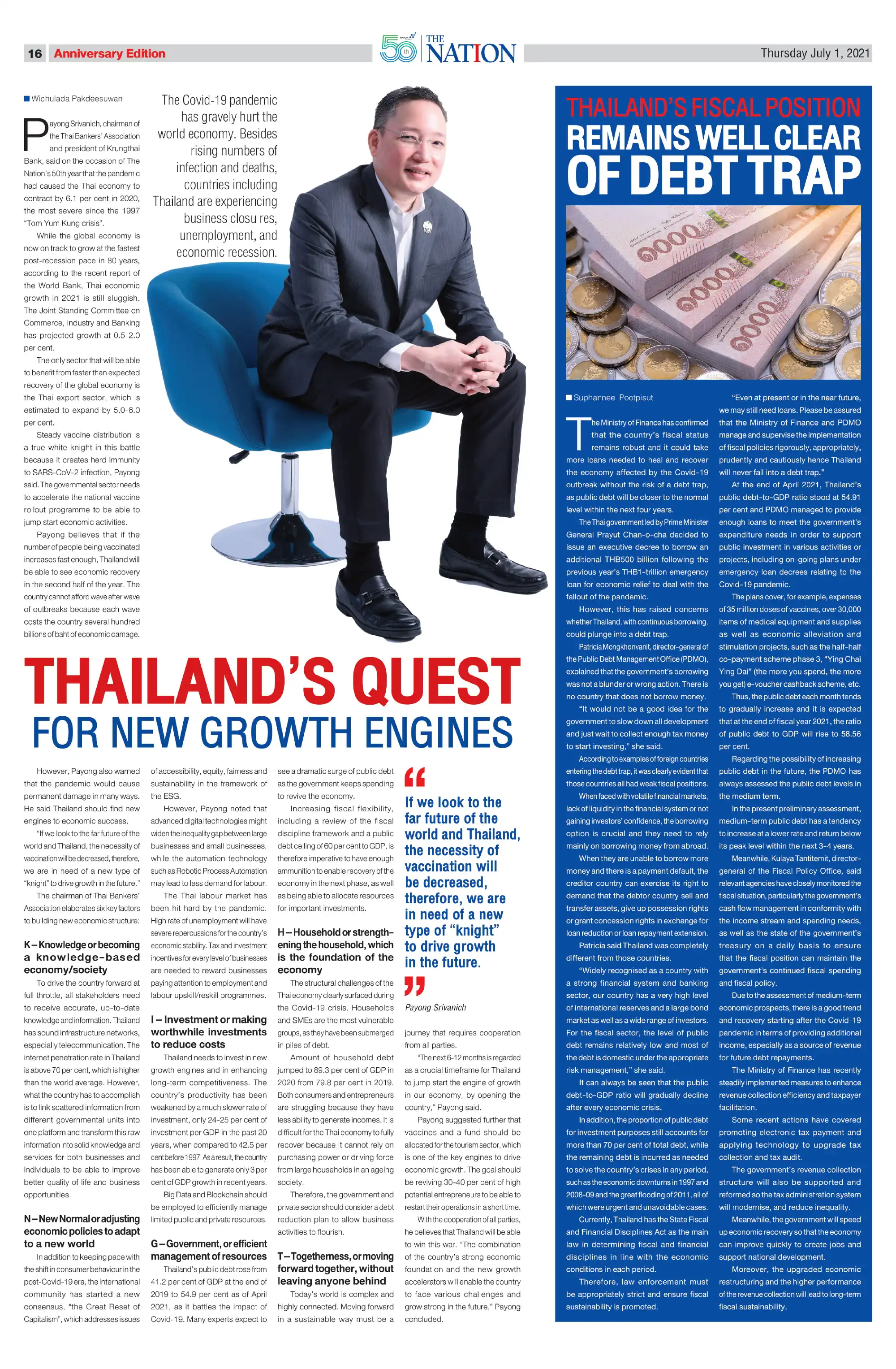 Thailands fiscal position remains well clear of debt trap
