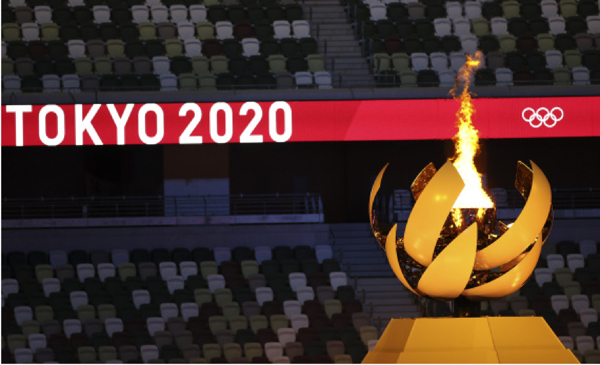 The cauldron is lit during the opening ceremony of the Tokyo 2020 Olympic Games at Olympic Stadium in Tokyo, Japan, July 23, 2021.