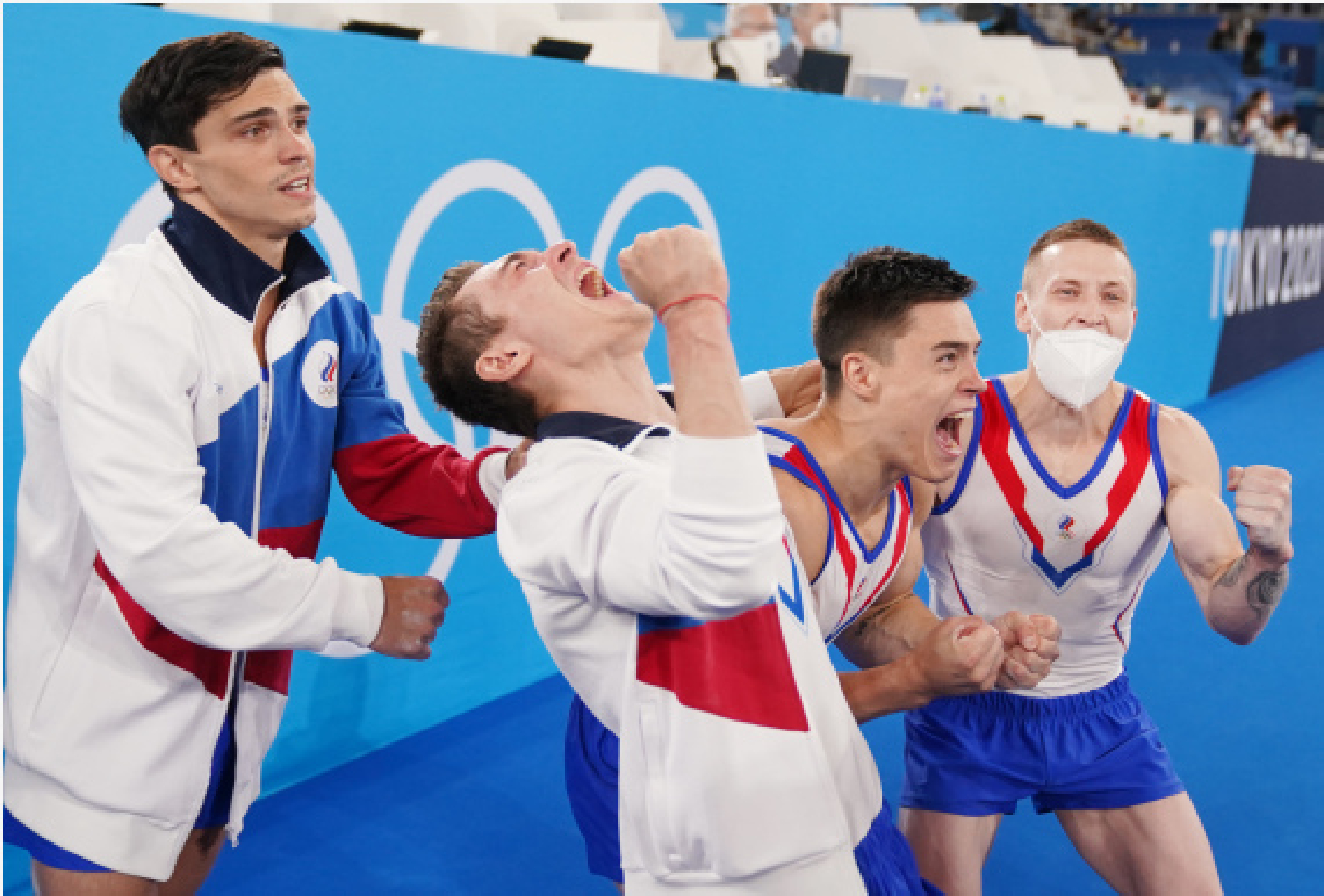 Players of Japan celebrate after the softball final between Japan and the United States at the Tokyo 2020 Olympic Games in Tokyo, Japan, July 27, 2021.
