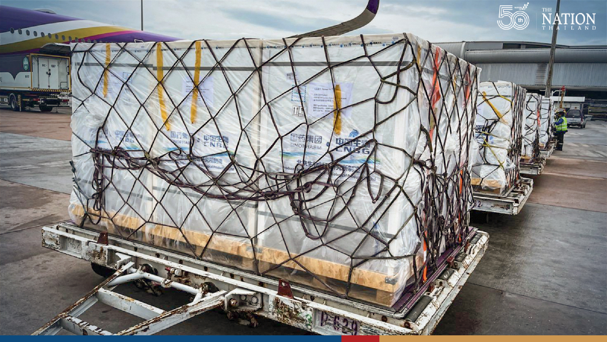 Another one million doses of Sinopharm vaccine arrive in Bangkok