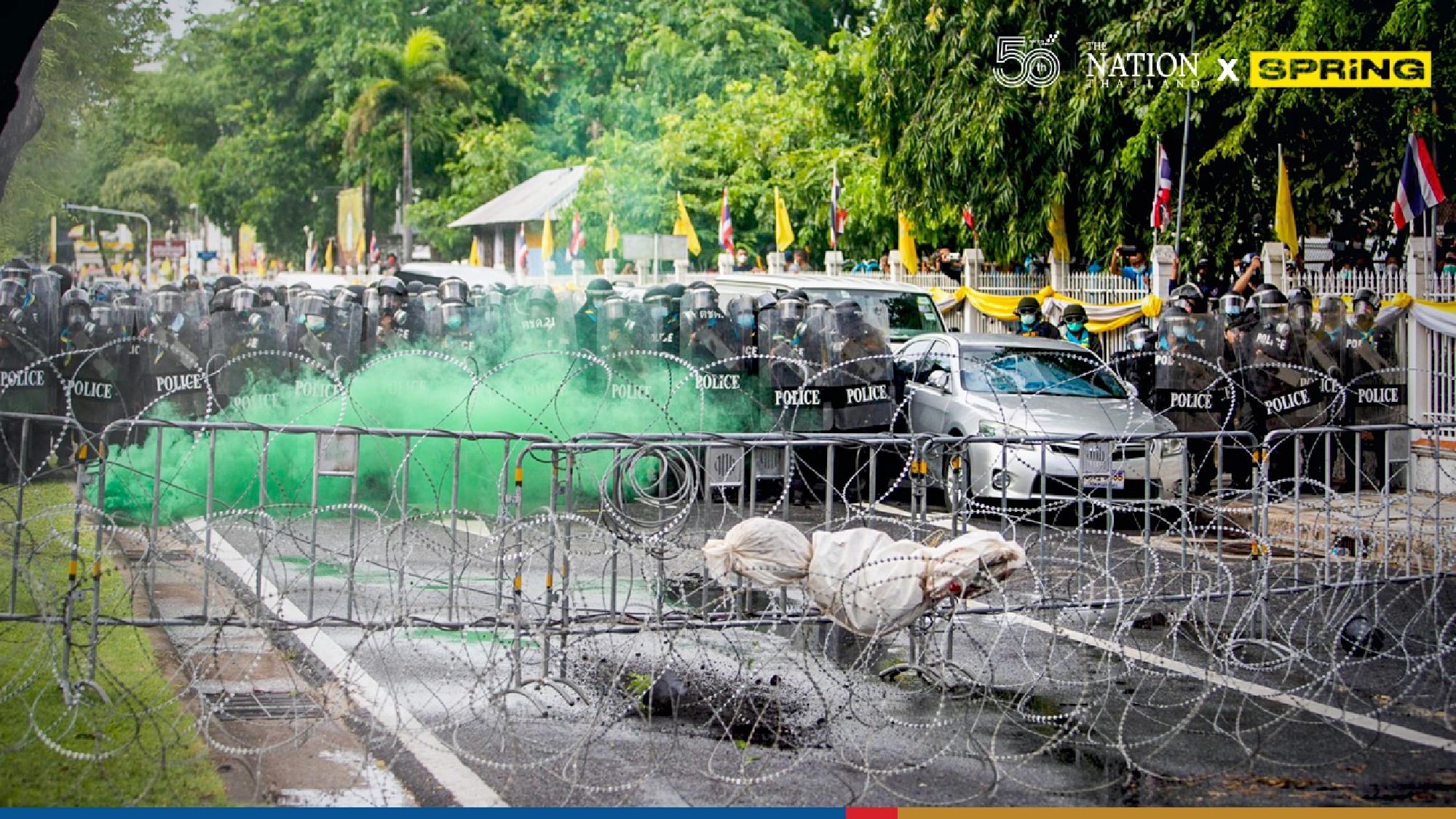 Police fire at pro-democracy protesters marching to Government House