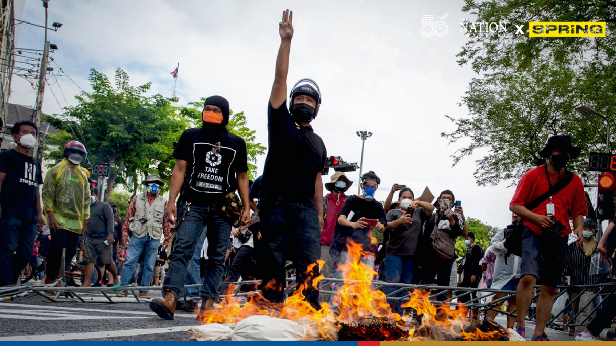 Police fire at pro-democracy protesters marching to Government House