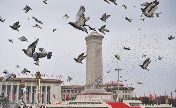 Doves are released to the sky at Tian'anmen Square in Beijing, capital of China, July 1, 2021. A ceremony marking the centenary of the Communist Party of China (CPC) was held at Tian'anmen Square in Beijing on Thursday morning.