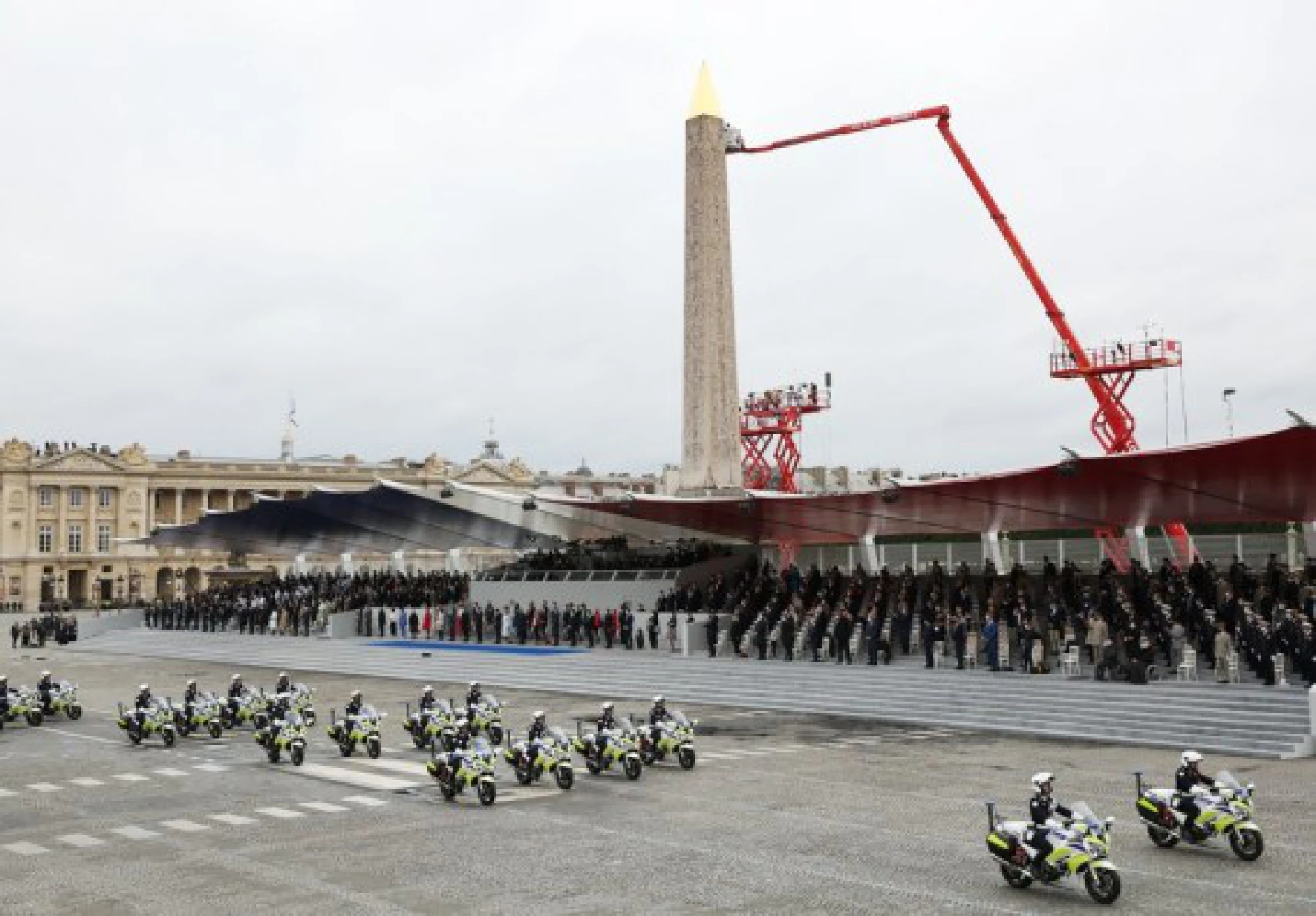  Annual Bastille Day military parade is seen at the Place de la Concorde in Paris, France, July 14, 2021.