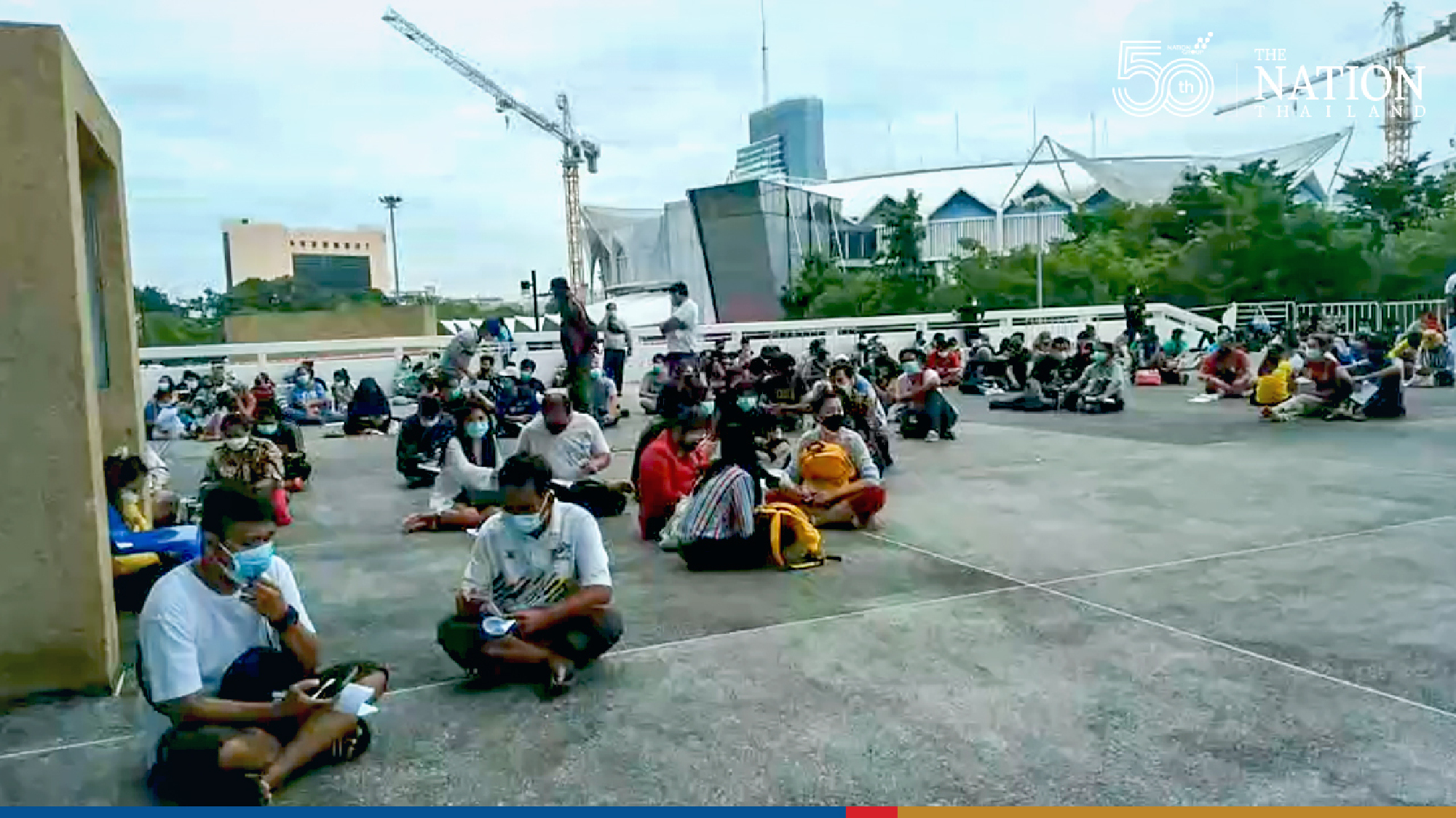 People flock to Rajamangala Stadium for rapid tests
