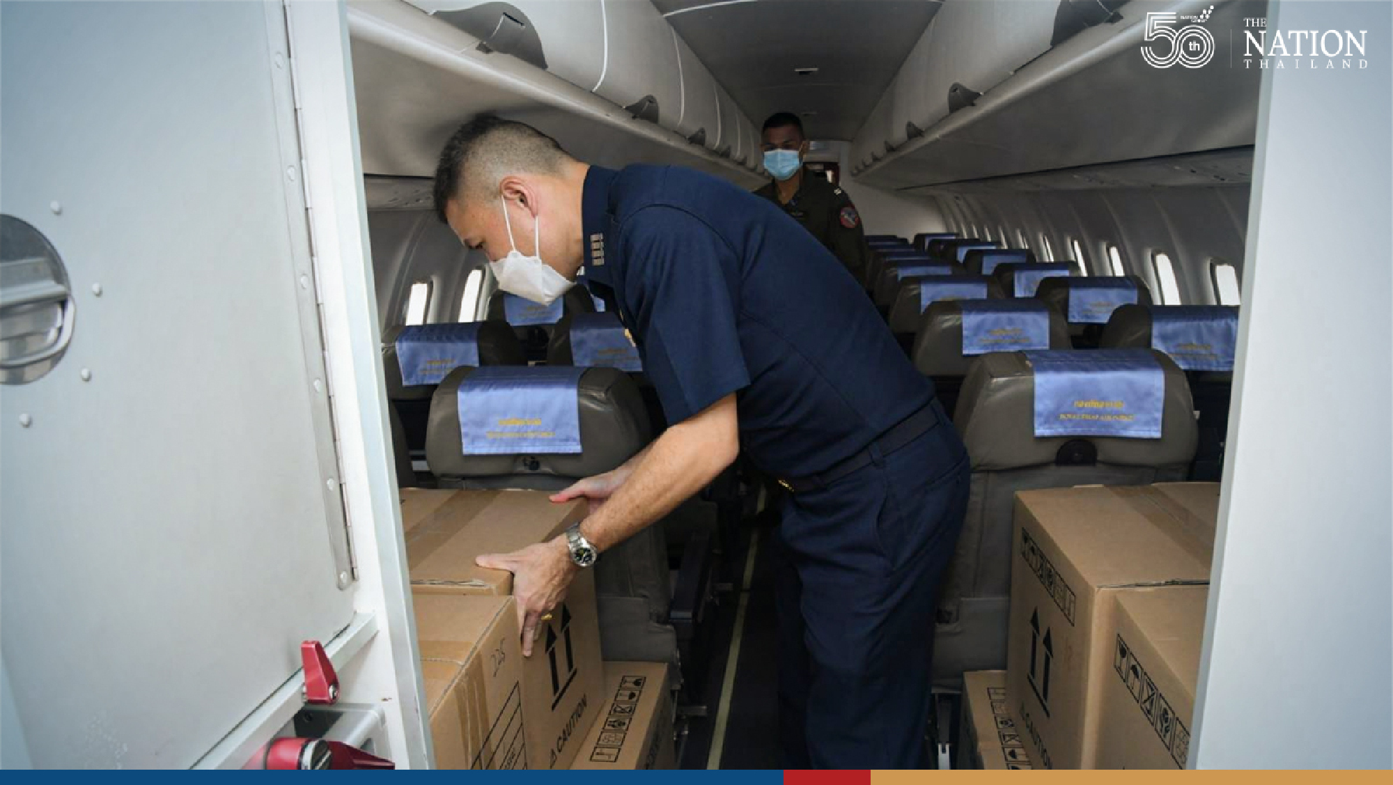 Thai Air Force steps up in Covid battle by flying rapid test kits to South