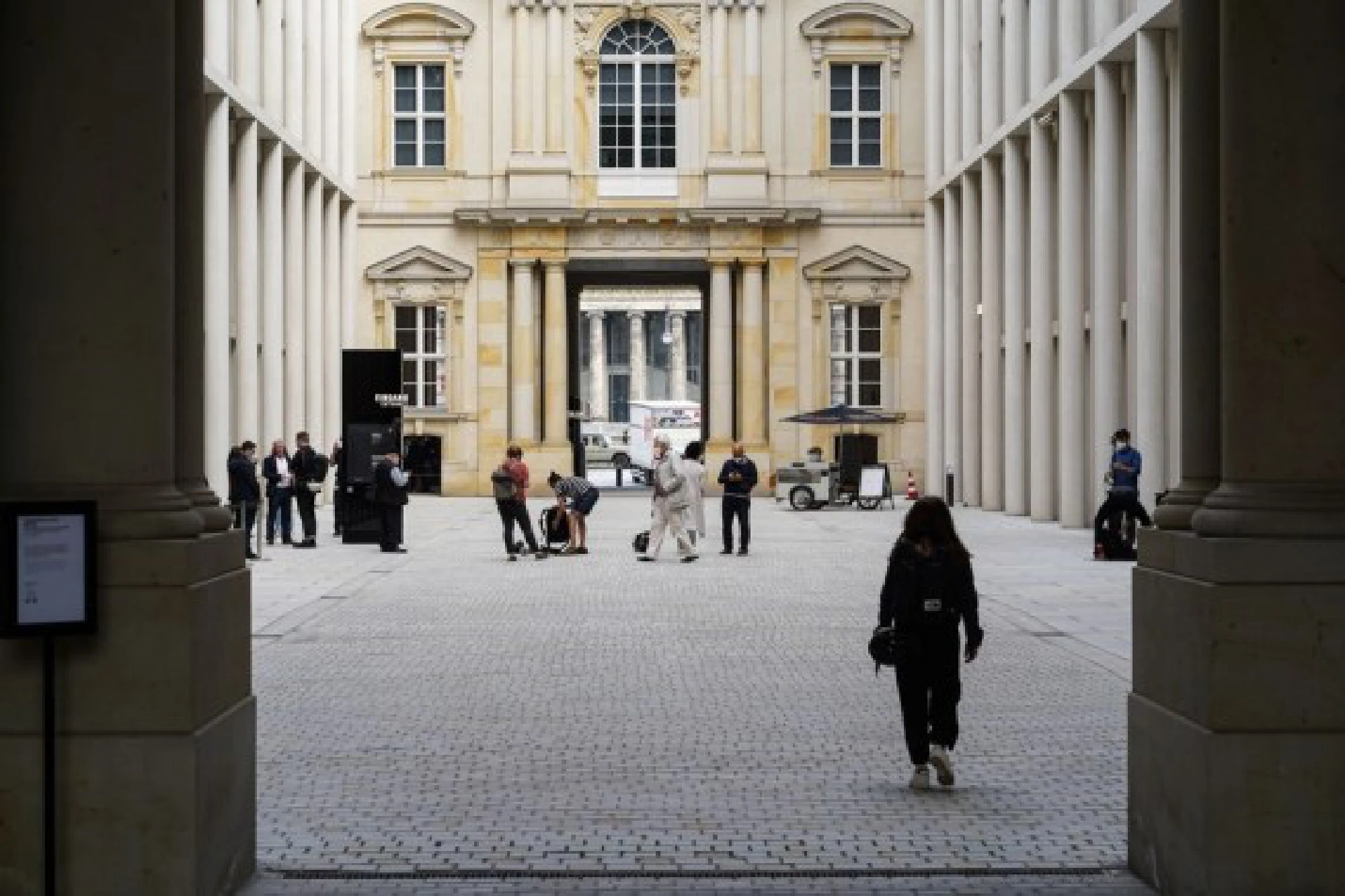Photo taken on July 19, 2021 shows the exterior view of the Humboldt Forum museum in Berlin, Germany