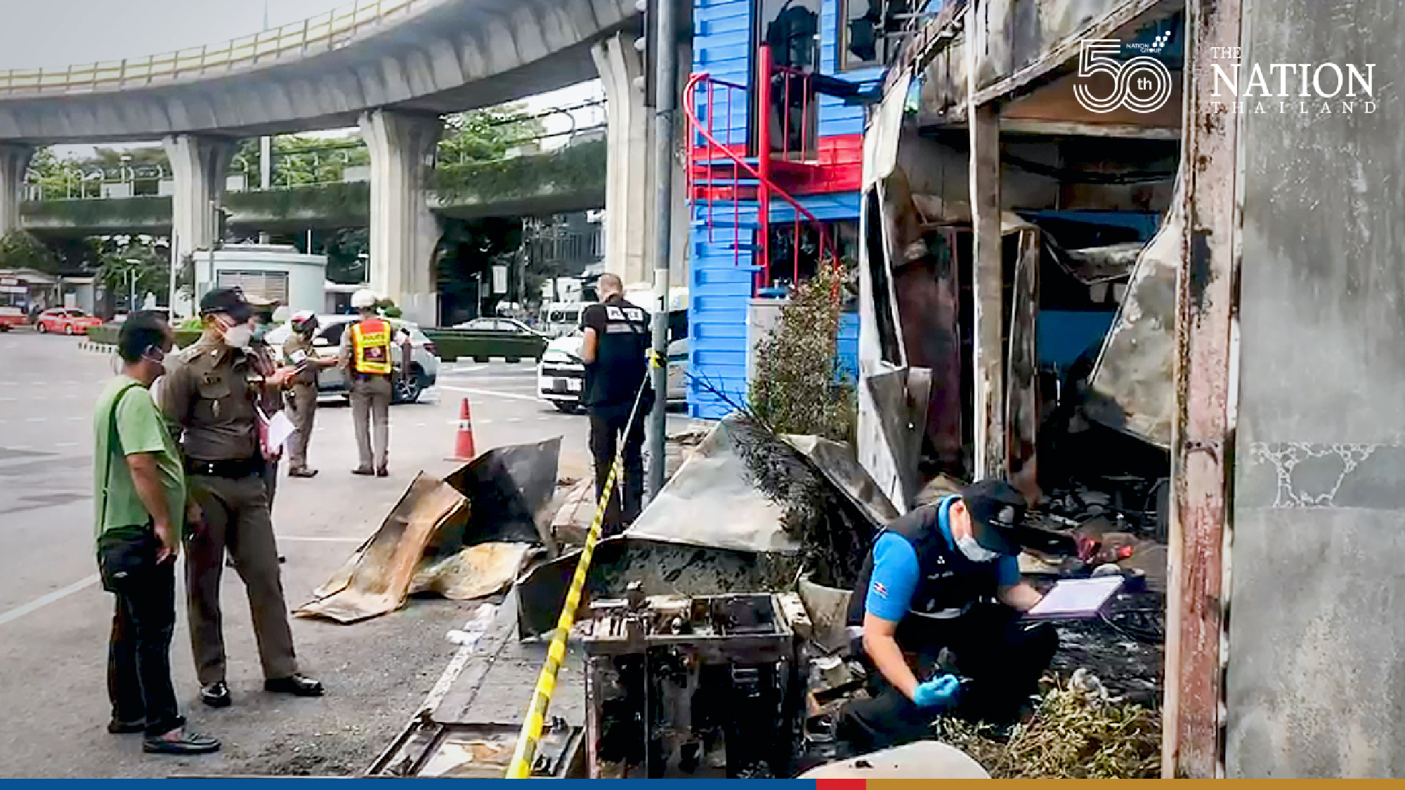 Bangkok protesters burned sub-police station, destroyed traffic fort: Police