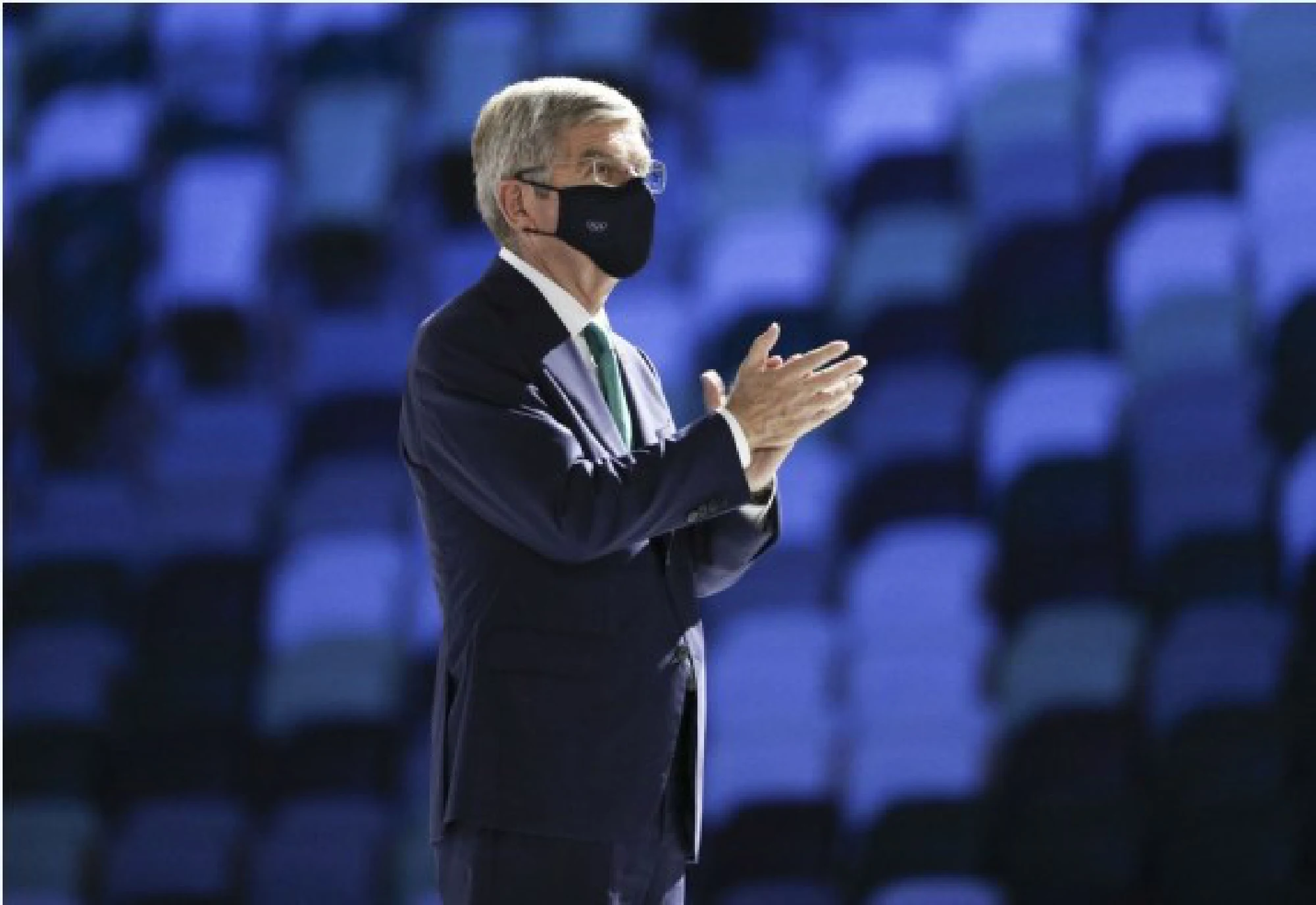 International Olympic Committee (IOC) President Thomas Bach attends the closing ceremony of the Tokyo 2020 Olympic Games on Aug. 8, 2021.