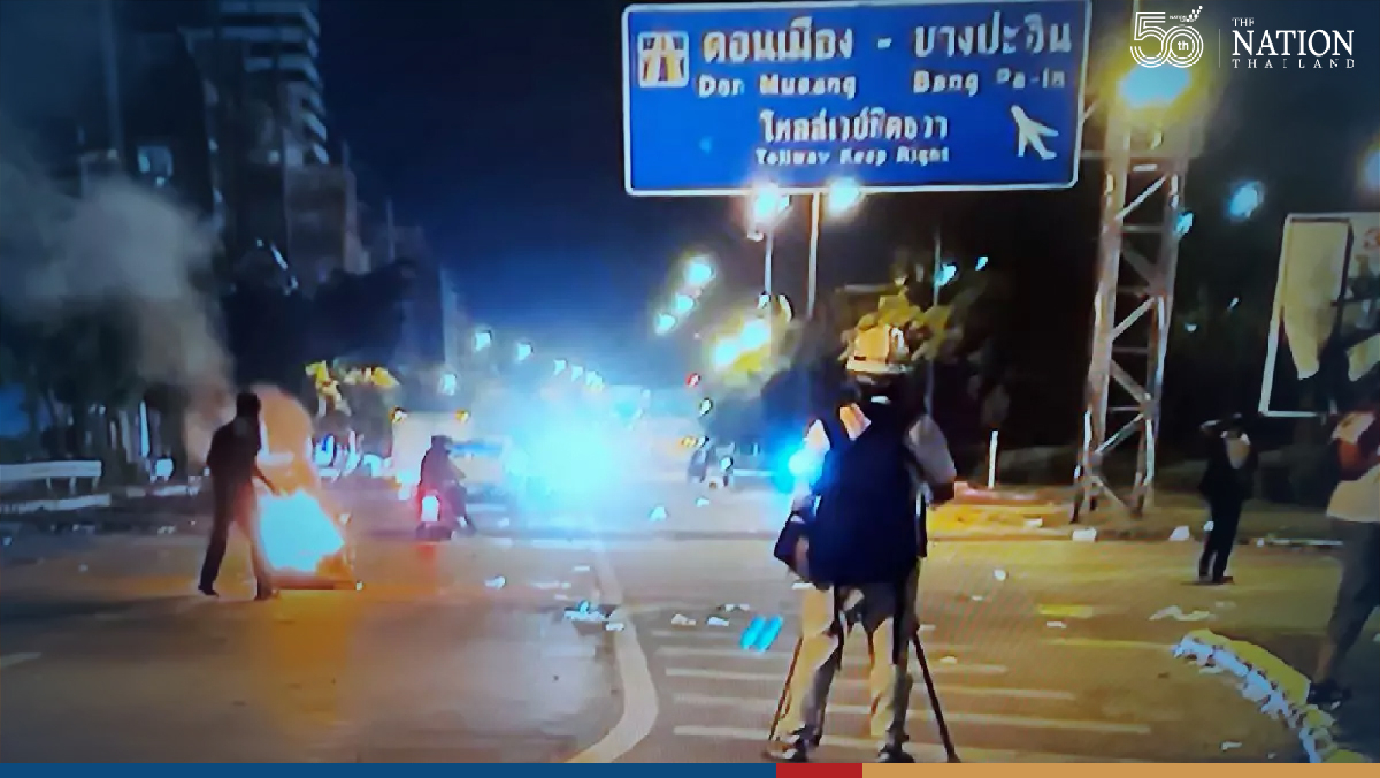 Some activists arrested as police and anti-government protesters clash in Bangkok