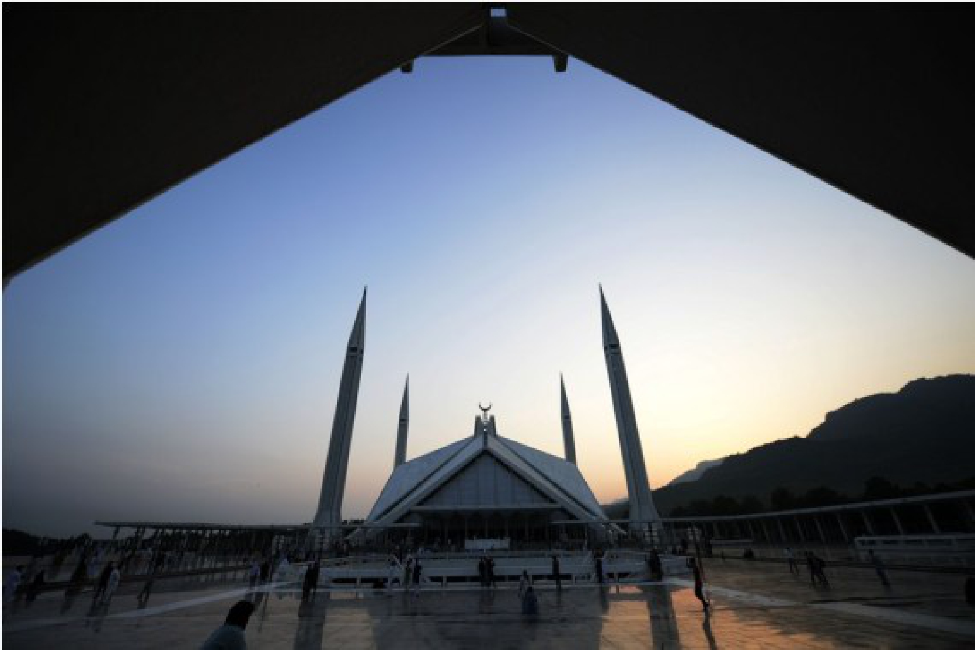 Photo taken on Aug. 10, 2020 shows the reopened Faisal Mosque in Islamabad, capital of Pakistan. 
