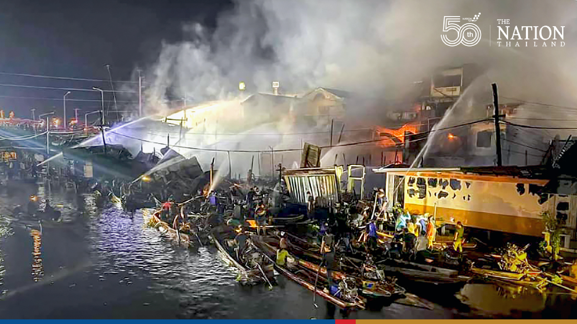 Fire damages 100-year-old tourist-attraction market in Samut Sakhon