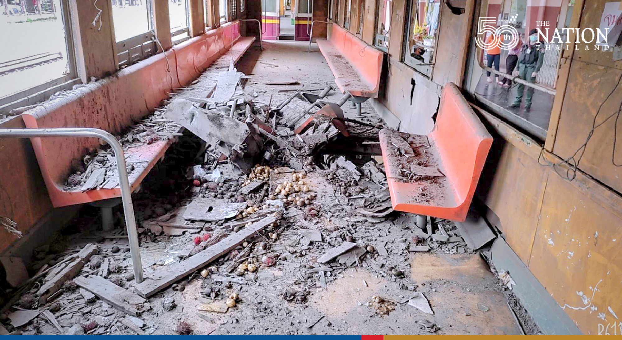 Cargo train damaged after attack by suspected insurgents in Narathiwat