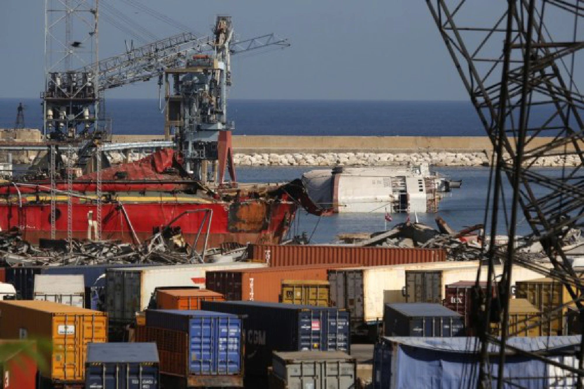 Photo taken on Aug. 2, 2021 shows a view of the Port of Beirut in Beirut, Lebanon.