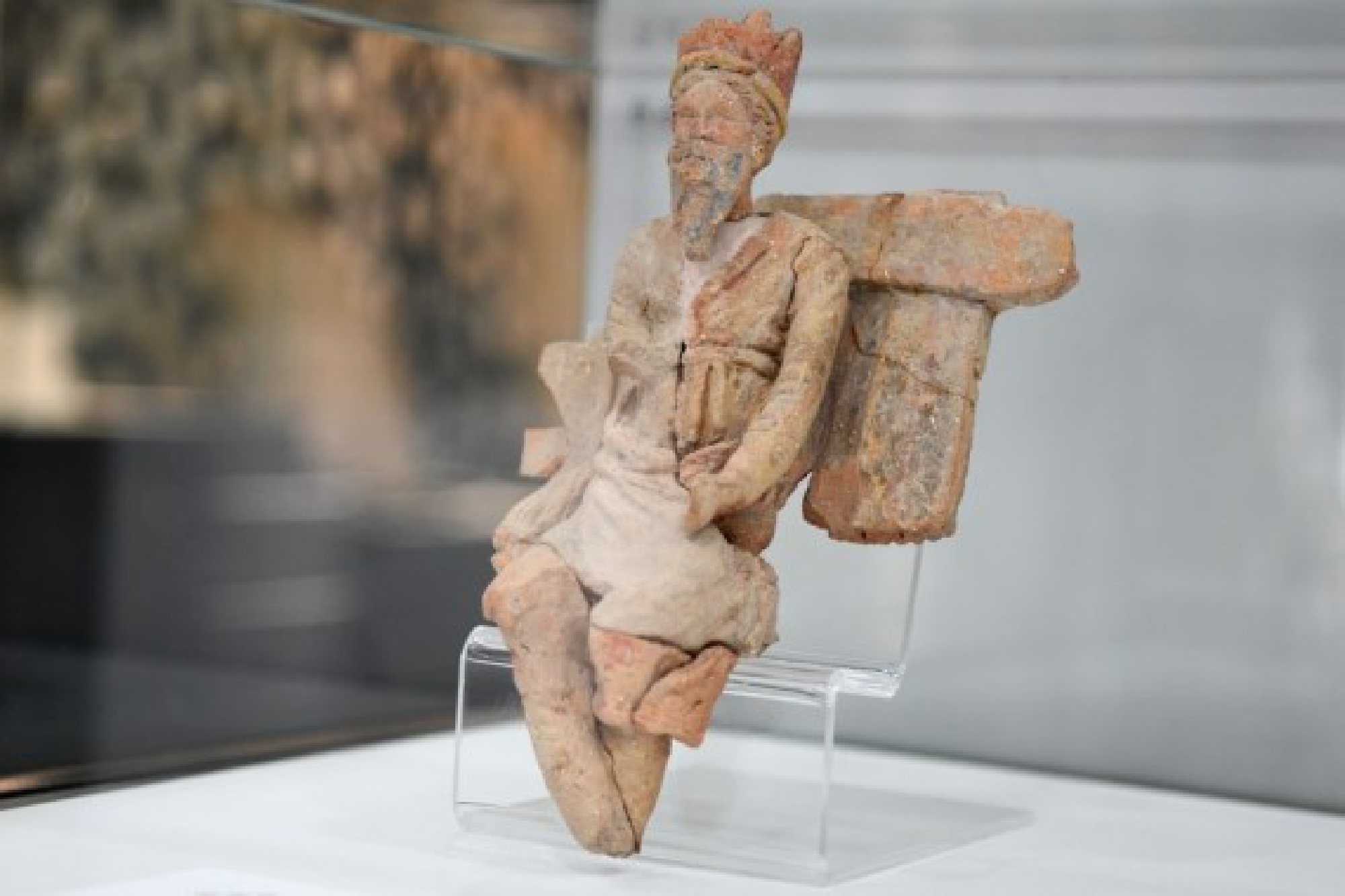 Photo taken on Aug. 11, 2021 shows an exhibit in Kuwait National Museum in Kuwait City, Kuwait