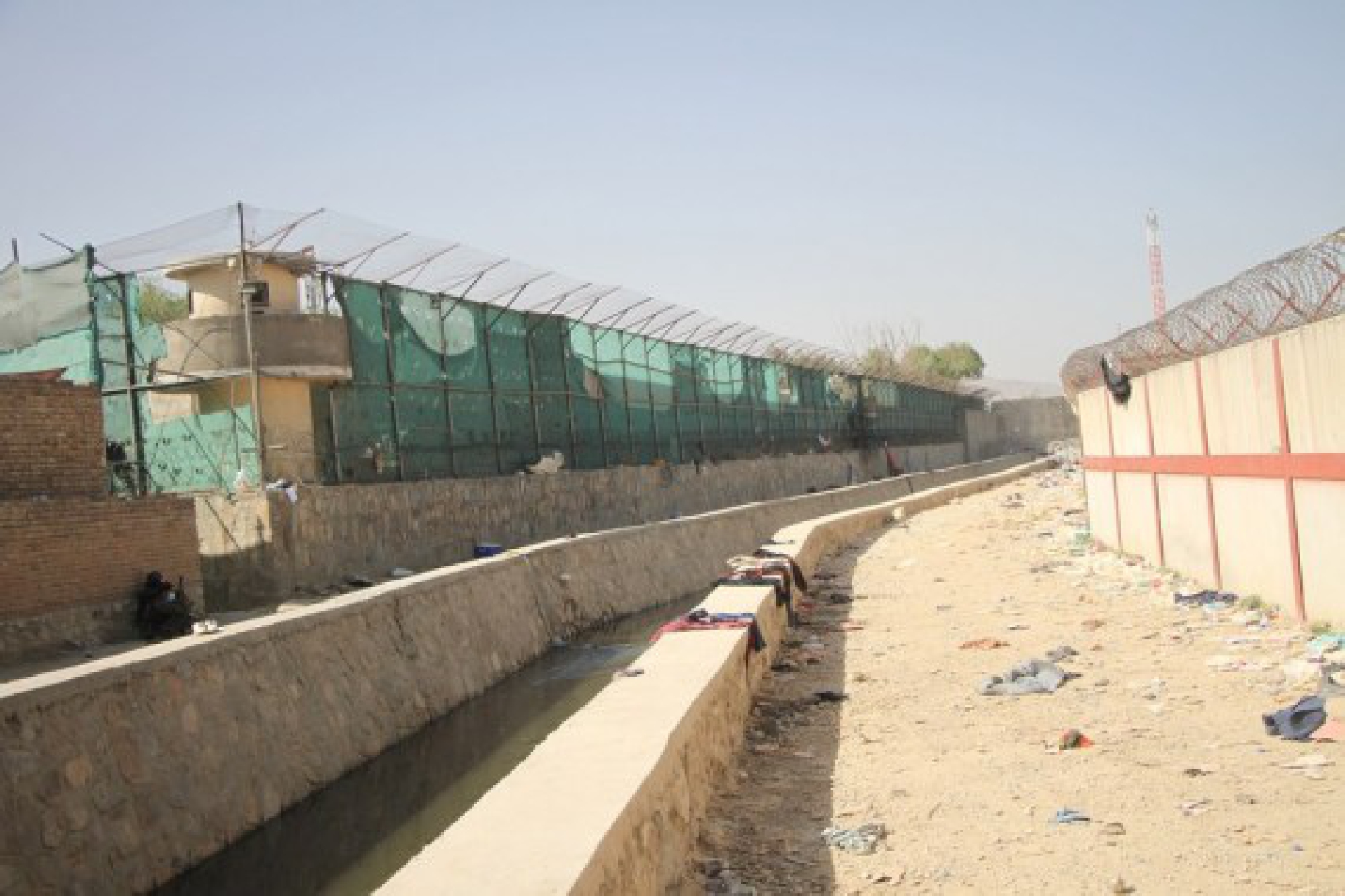 Photo taken on Aug. 27, 2021 shows the explosion site near the Kabul airport in Afghanistan.