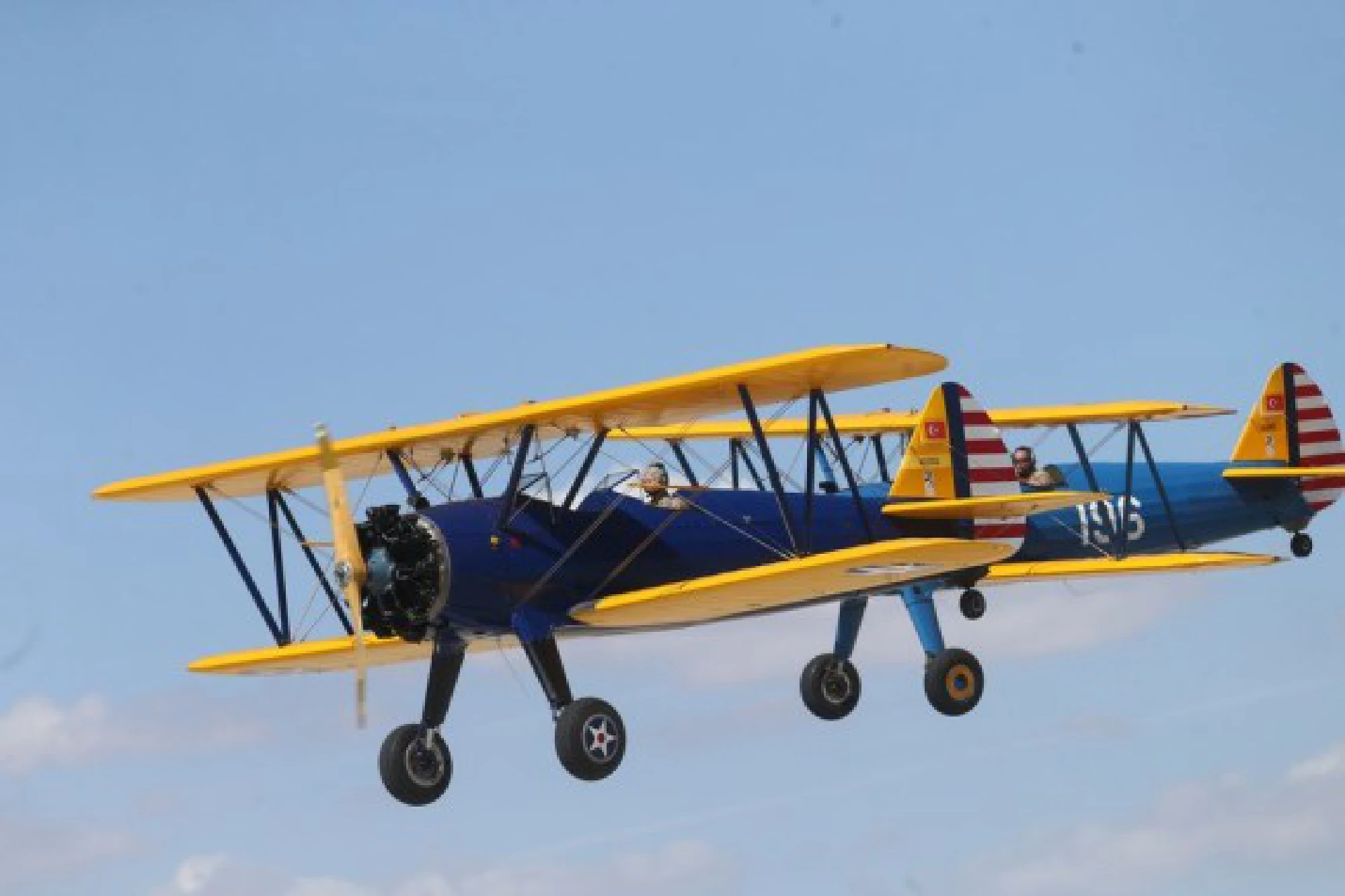 Aircraft perform during the Sivrihisar Airshow 2021 in Sivrihisar district of Eskisehir in Turkey, on Sept. 12, 2021.