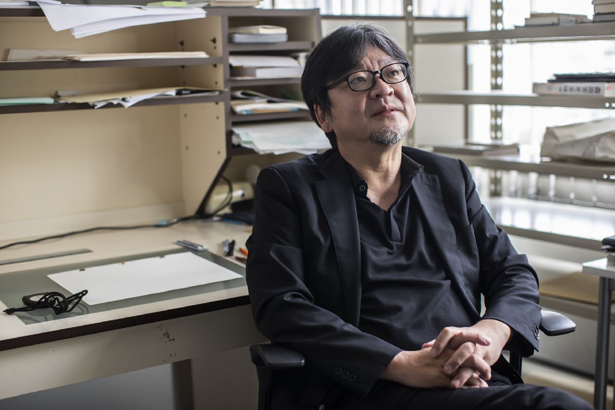 Director Mamoru Hosoda at his office in Tokyo on Sept. 9. MUST CREDIT: photo for The Washington Post by Shiho Fukada.