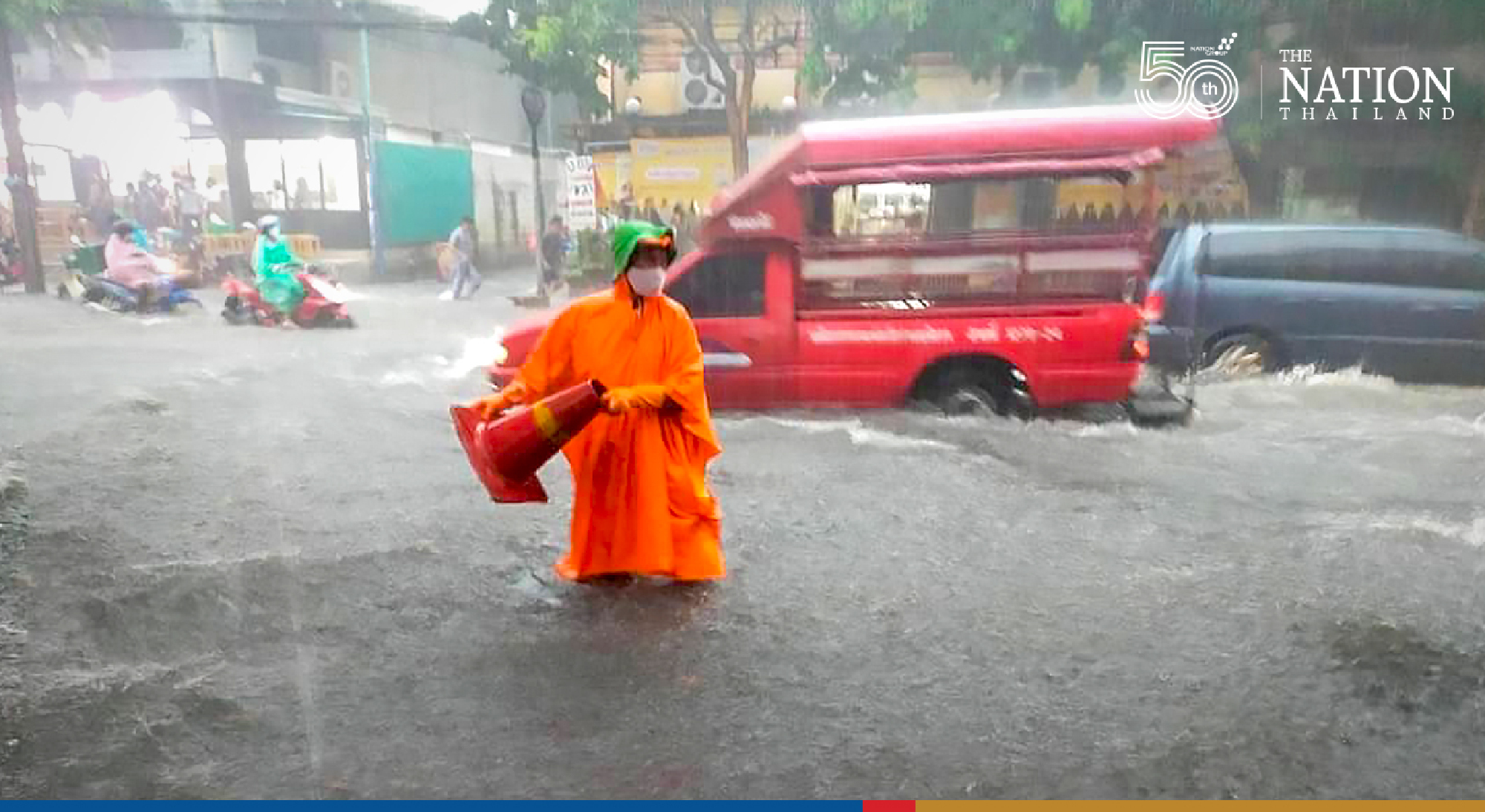 Sathorn battles flooding as heavy rains lash Bangkok