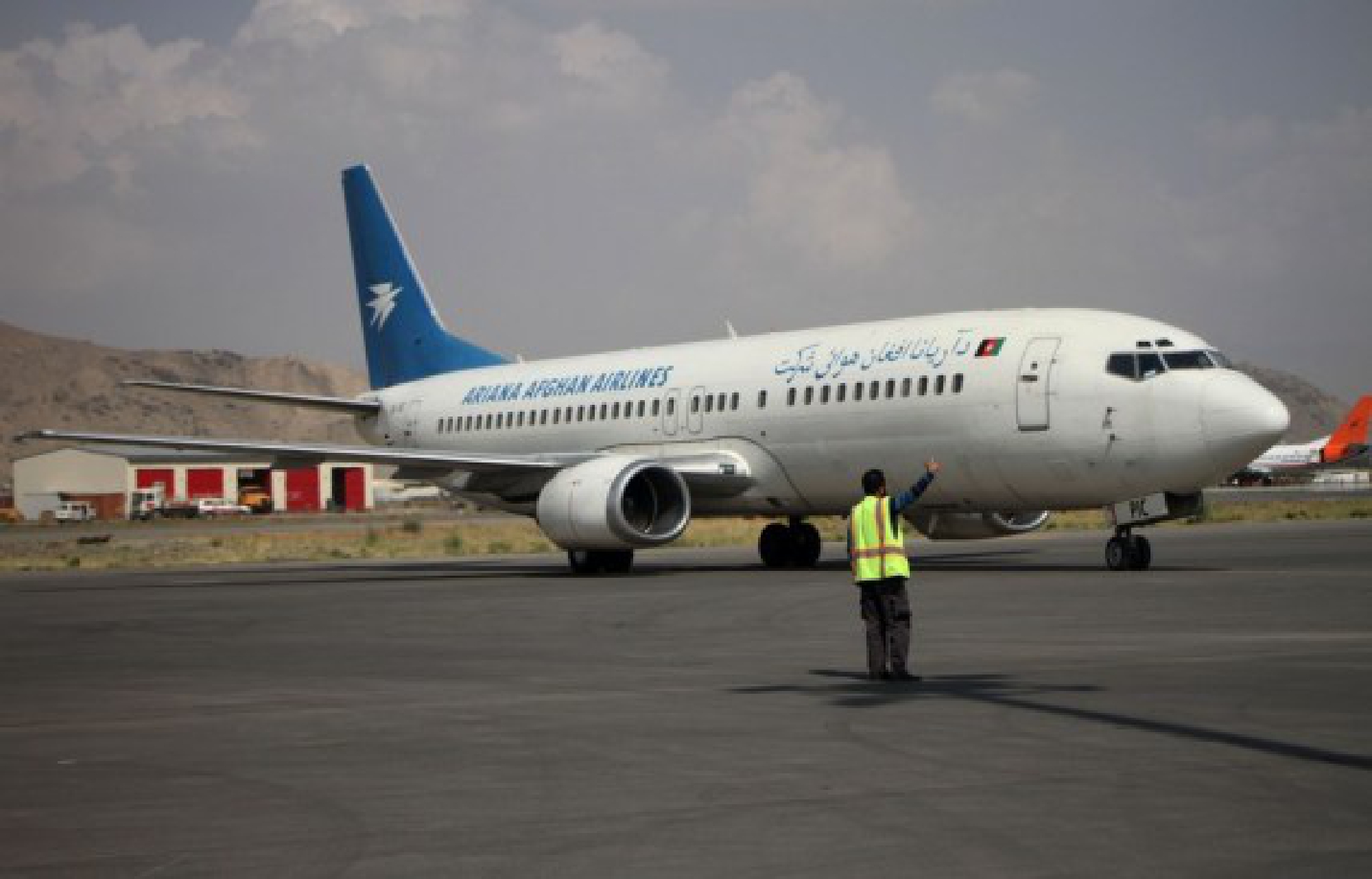 Photo taken on Sept. 20, 2021 shows a plane at the Kabul International Airport in Kabul, capital of Afghanistan. (Photo by Saifurahman Safi/Xinhua)
