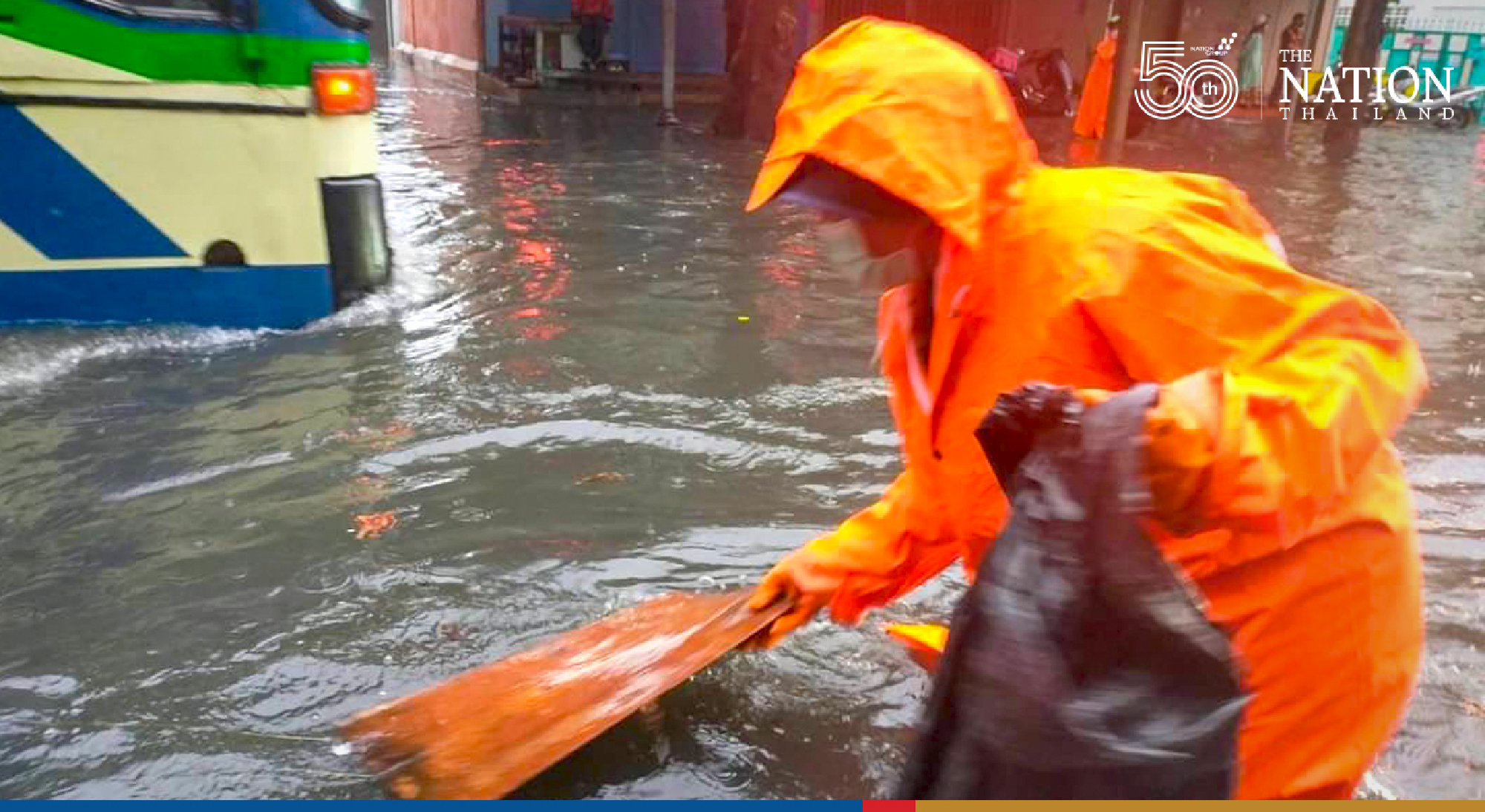 Sathorn battles flooding as heavy rains lash Bangkok