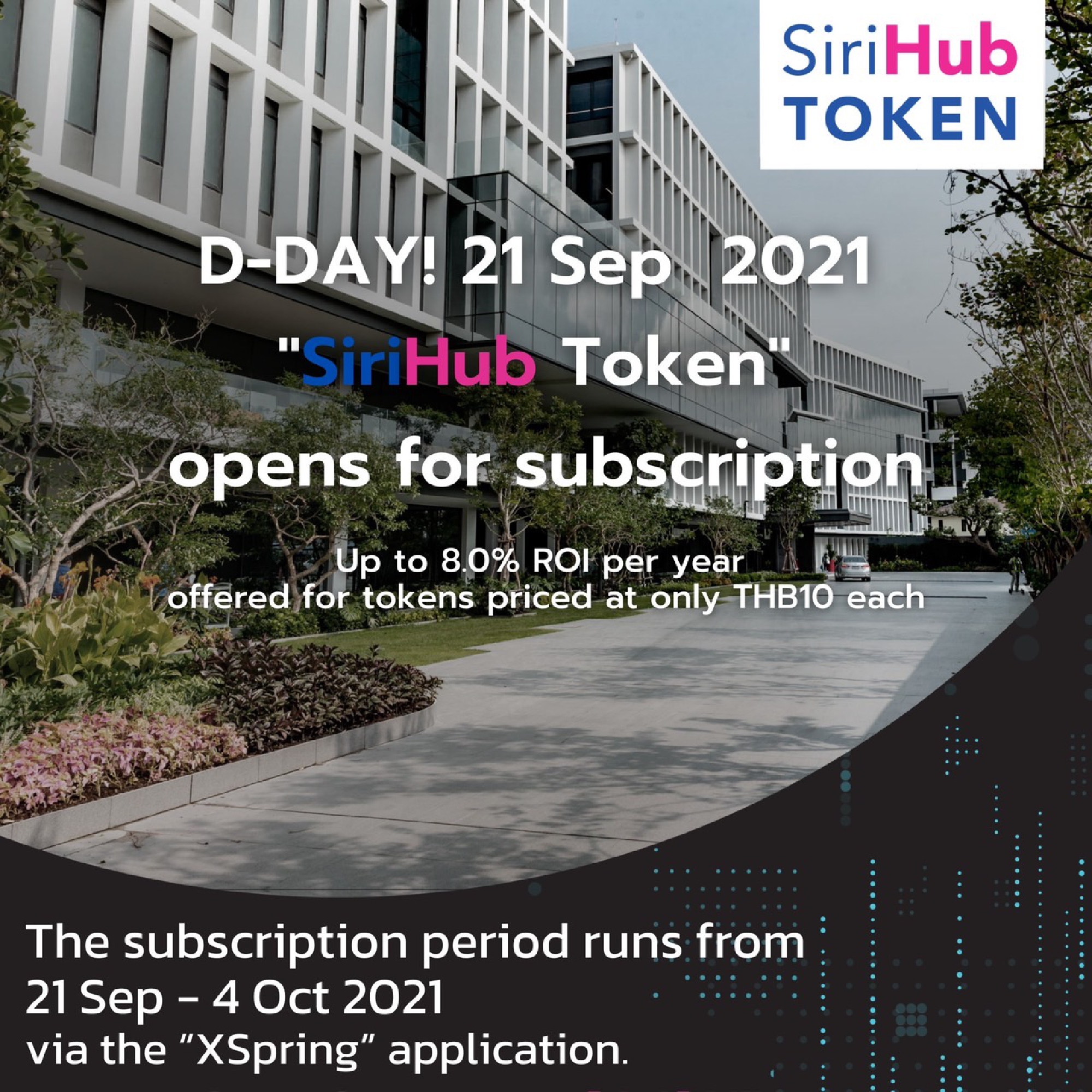 D-Day! XSpring announces subscription to “SiriHub Token” Thailand’s first Real Estate-Backed ICO