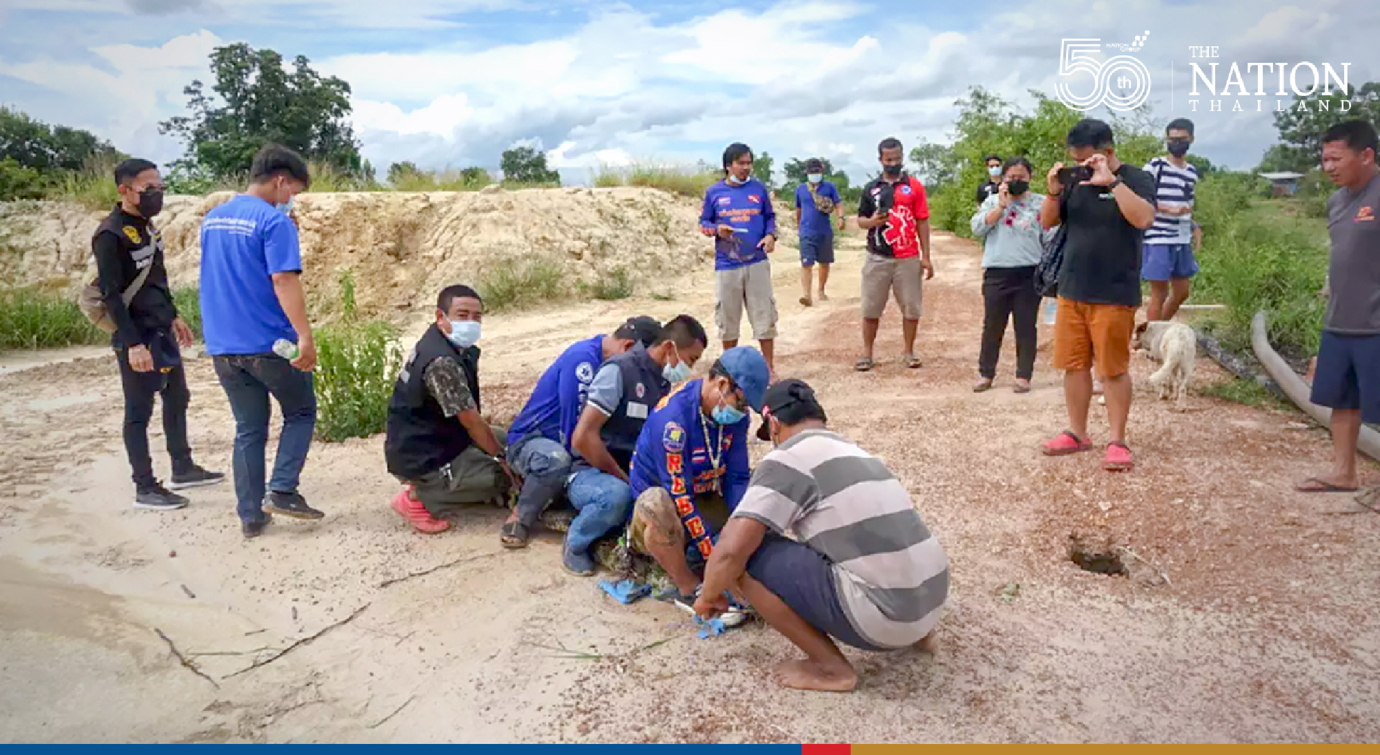 Dramatic crocodile capture in Kamphaeng Phet