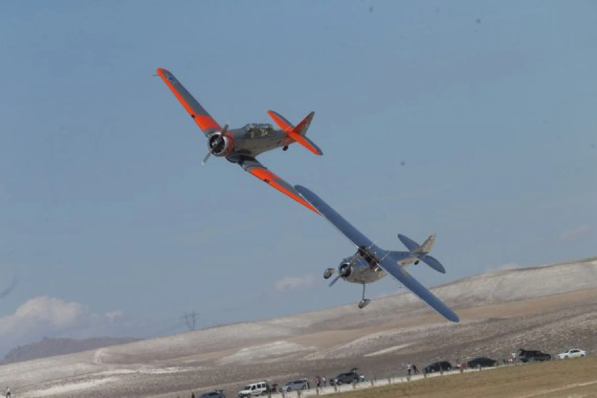 Aircraft perform during the Sivrihisar Airshow 2021 in Sivrihisar district of Eskisehir in Turkey, on Sept. 12, 2021. 