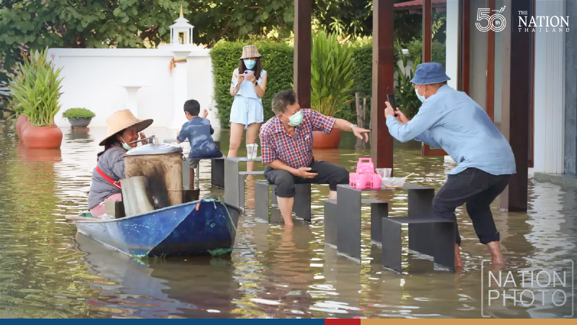 Ayutthaya resort owner makes floods into a tourist attraction