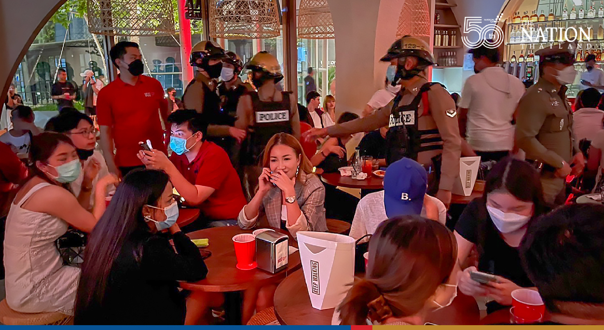 93 guests arrested as police raid music bar in Bangkok