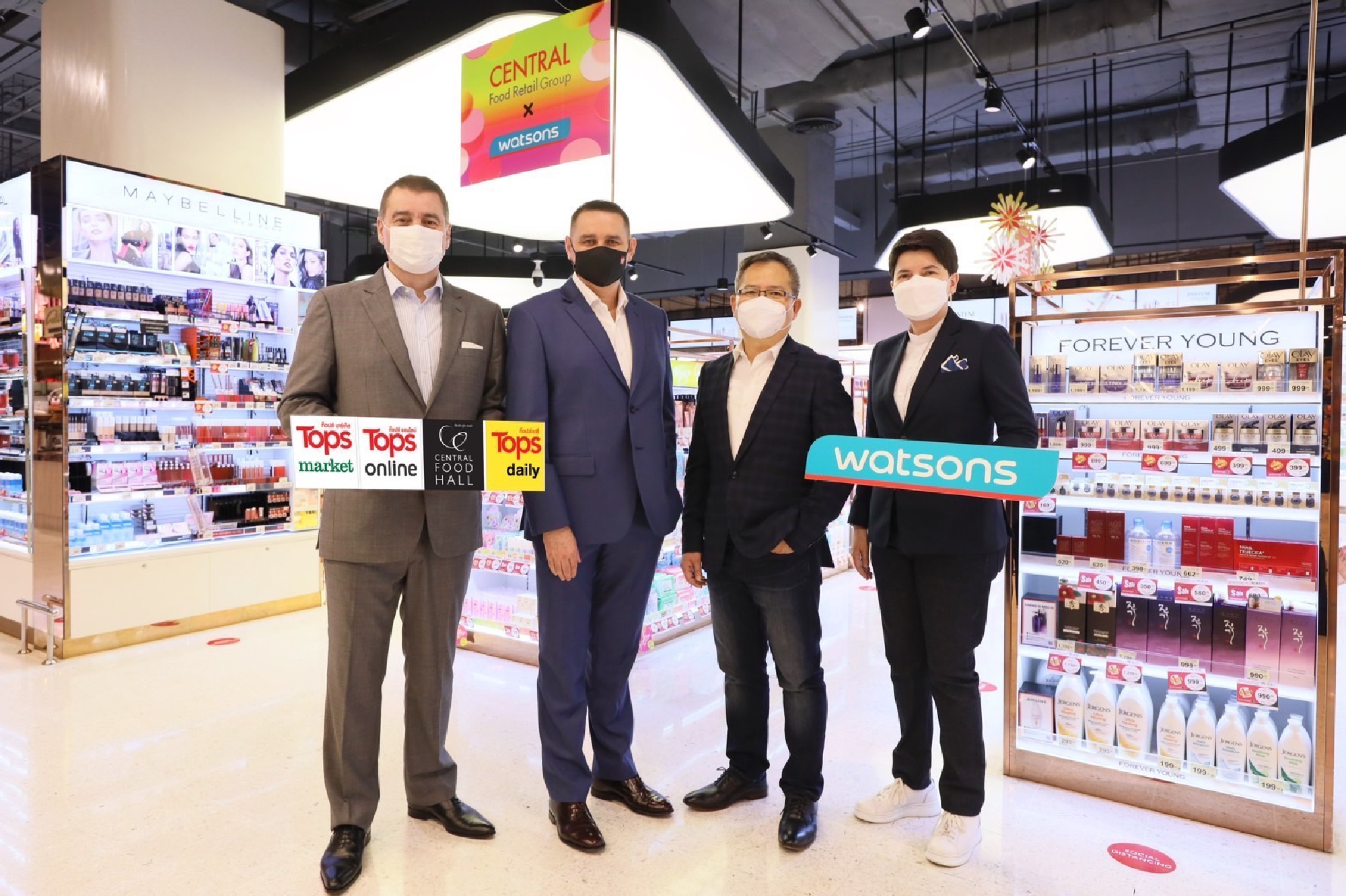 Two major retail brands Tops and Watsons join forces to introduce Watsons products  to Tops’ and Central Food Hall’s shelves for the first time