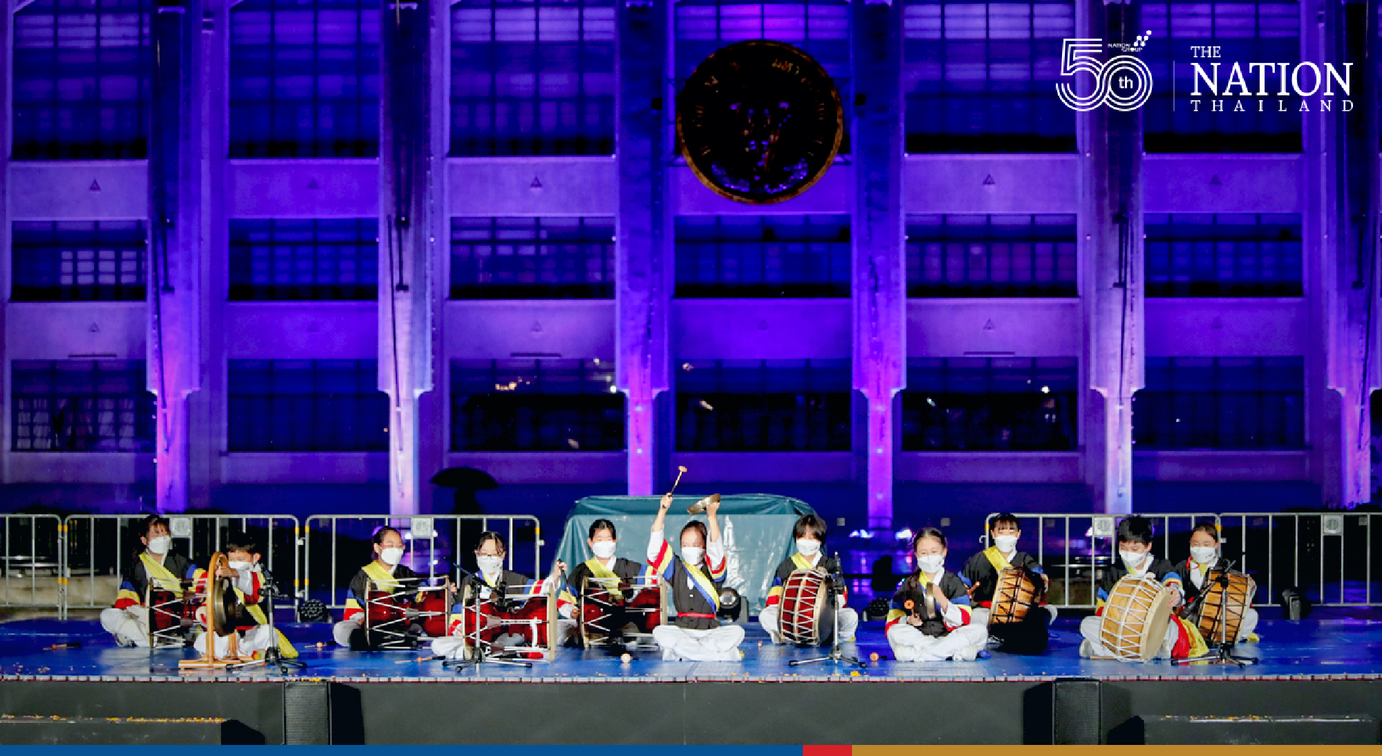 Bangkok City Halls facade becomes the background of Korean and Thai culture on Korean National Day