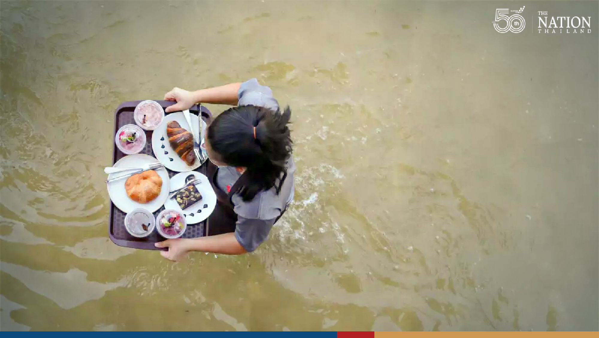 Ayutthaya resort owner makes floods into a tourist attraction