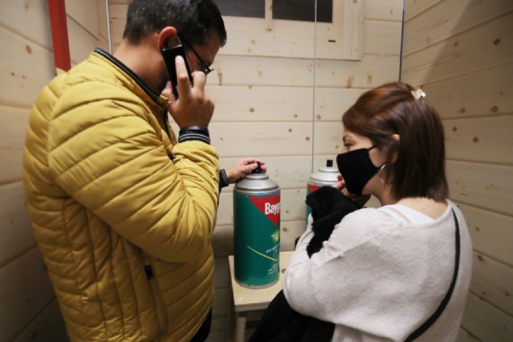 People visit the House of Giants exhibition in Liege, Belgium, Oct. 2, 2021. (Xinhua/Zheng Huansong)
