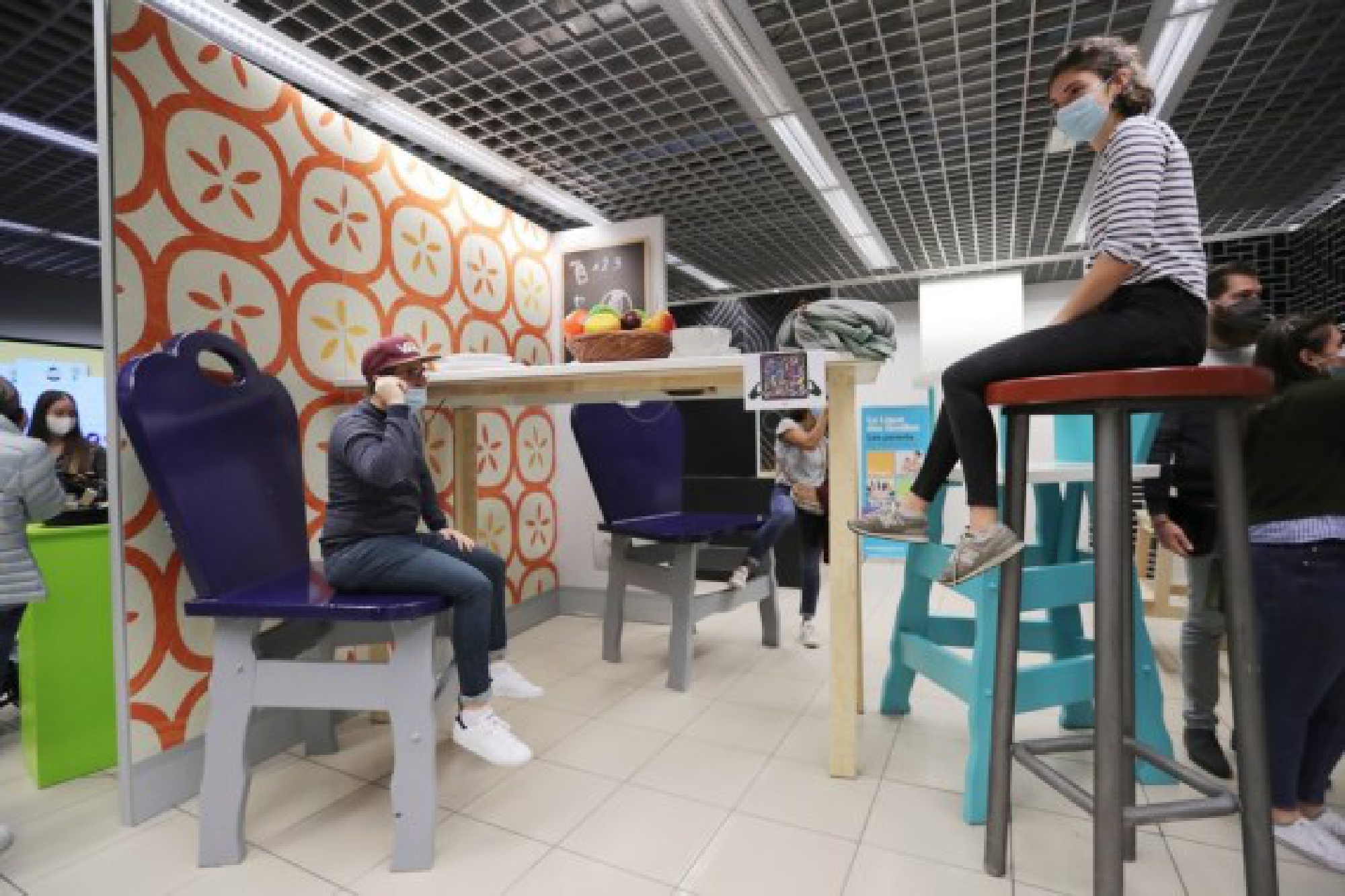 People visit the House of Giants exhibition in Liege, Belgium, Oct. 2, 2021. (Xinhua/Zheng Huansong)