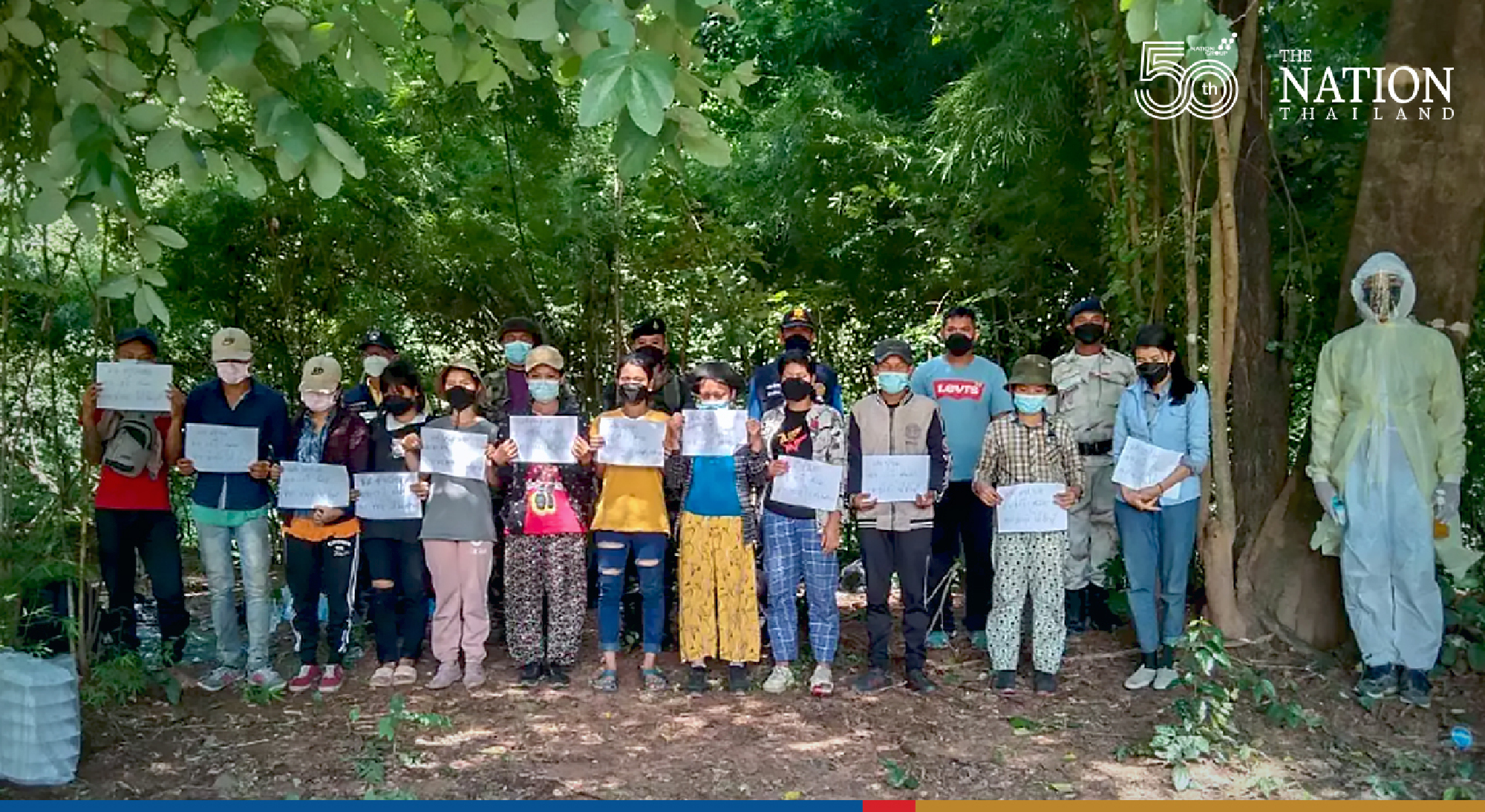 112 Myanmar nationals caught trying to slip across border in Kanchanaburi