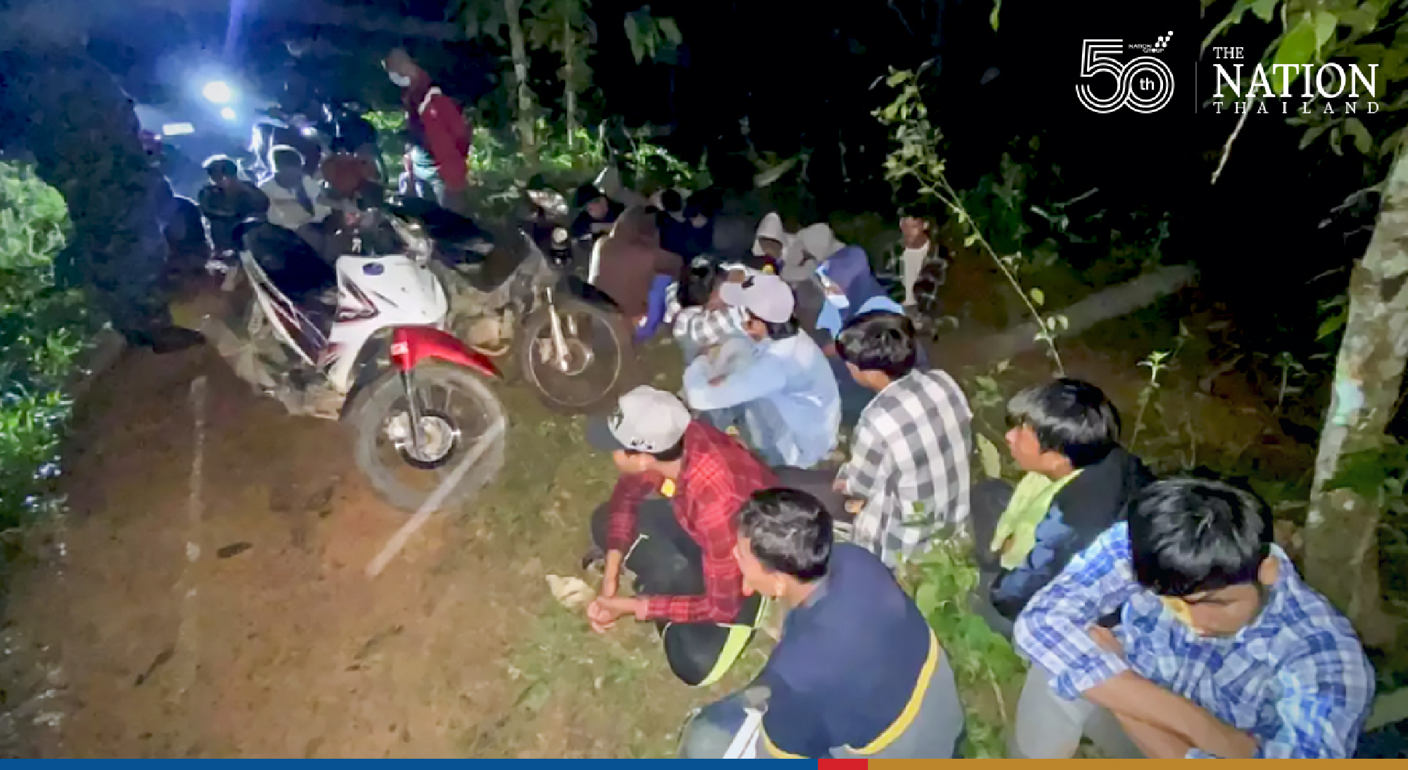 112 Myanmar nationals caught trying to slip across border in Kanchanaburi