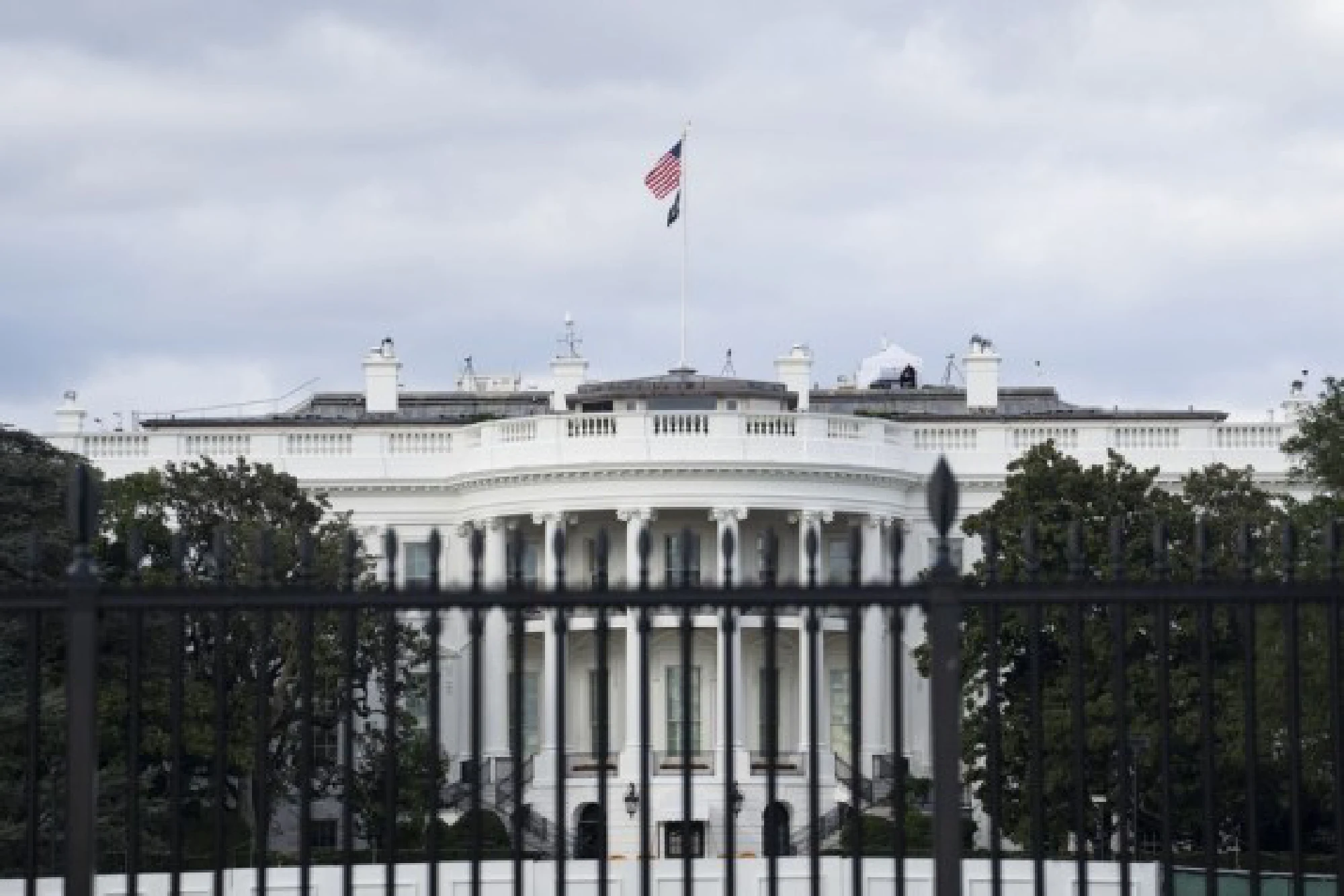 Photo taken on Oct. 28, 2021 shows the White House in Washington, D.C., the United States. (Xinhua/Liu Jie)