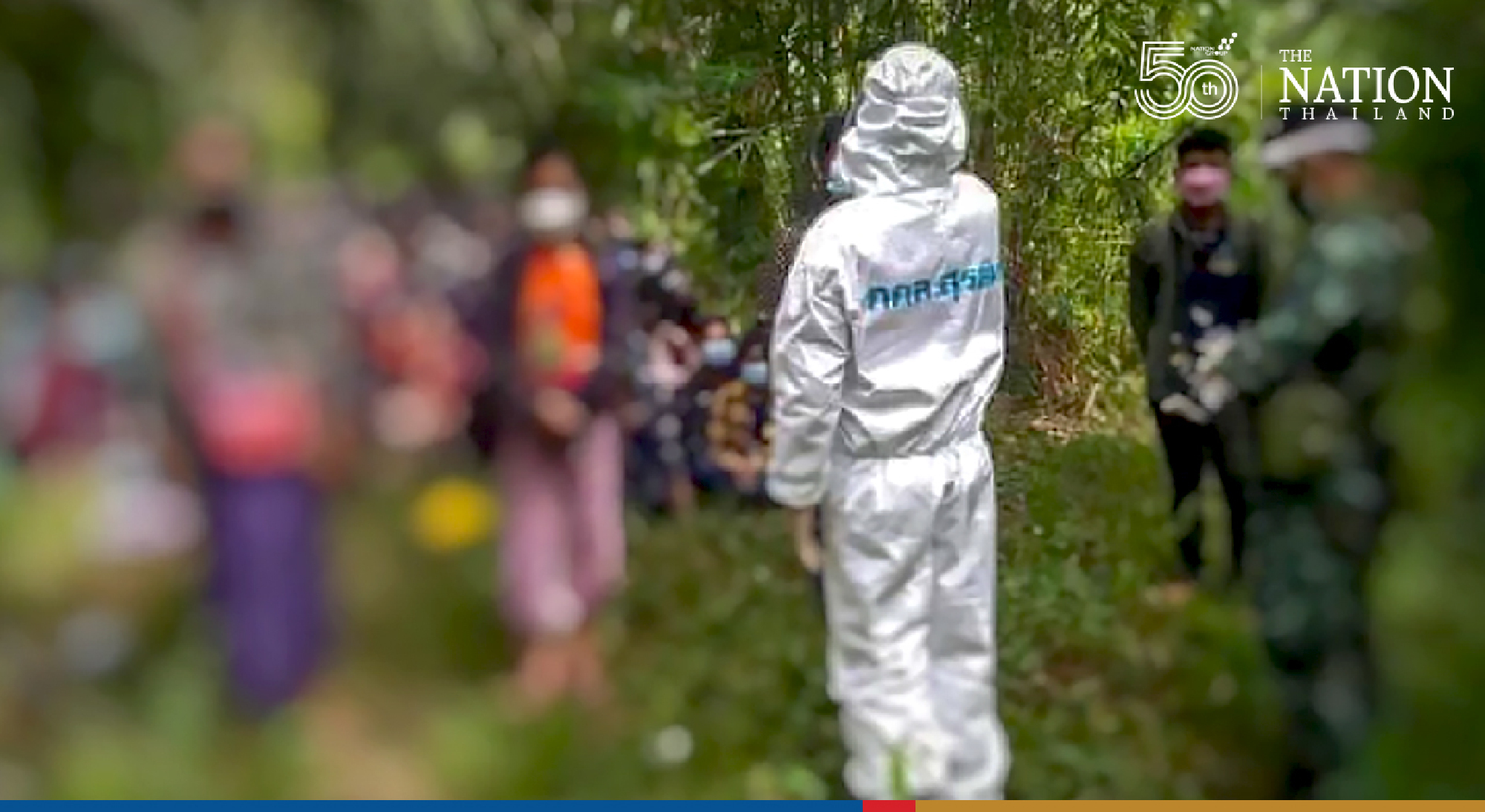 218 Myanmar nationals caught sneaking across the border in Kanchanaburi