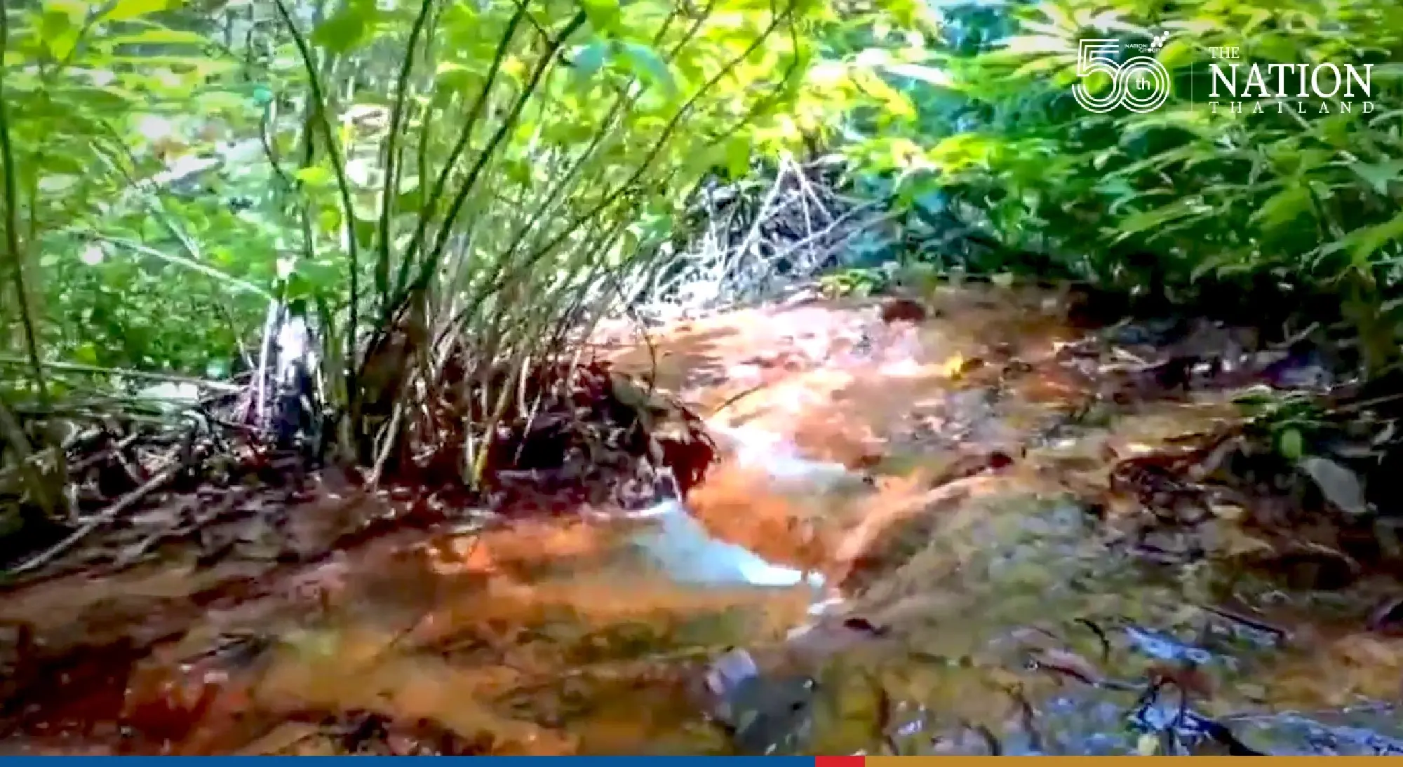 Streams converge to create rare waterfall spectacle in Krabi’s Koh Rok Nai island