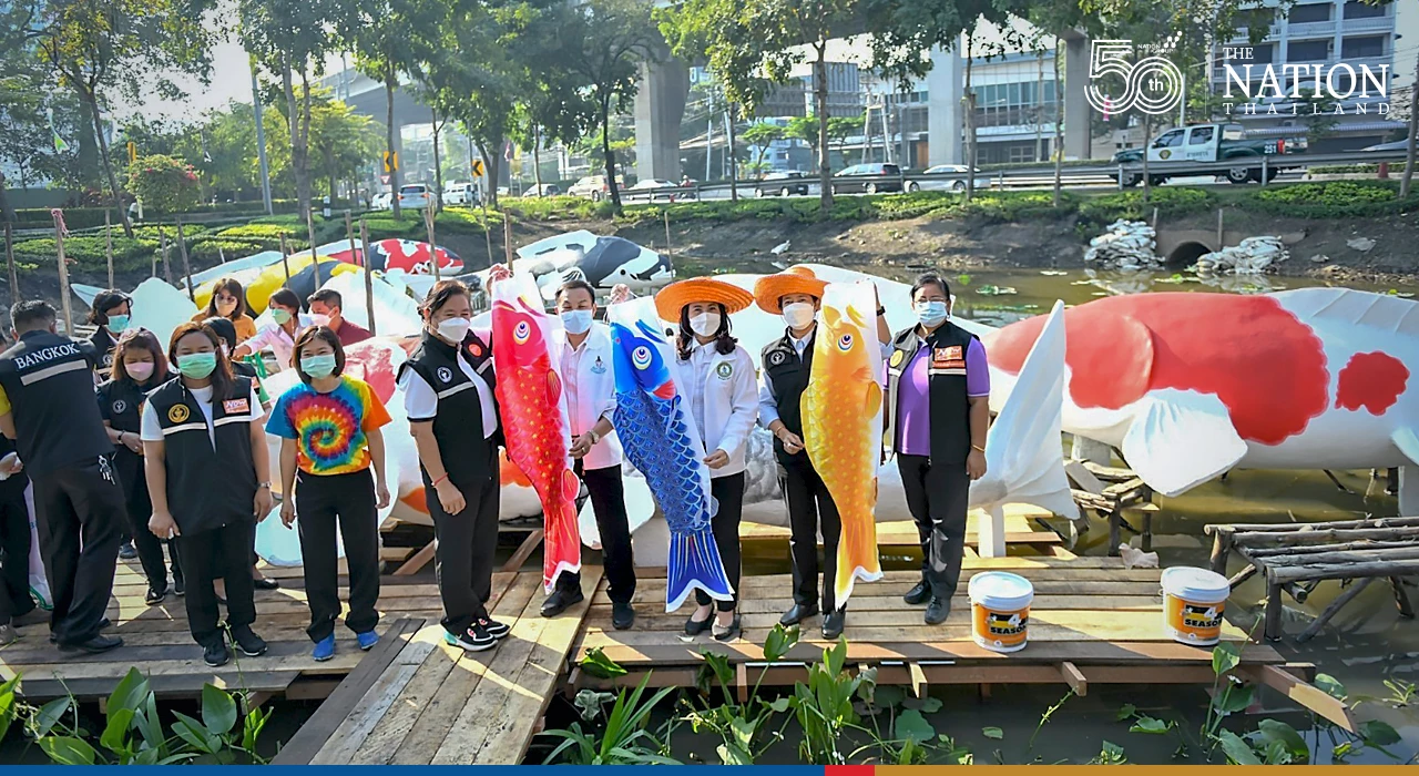 Bang Phlat’s Japanese carp pond beautified for New Year