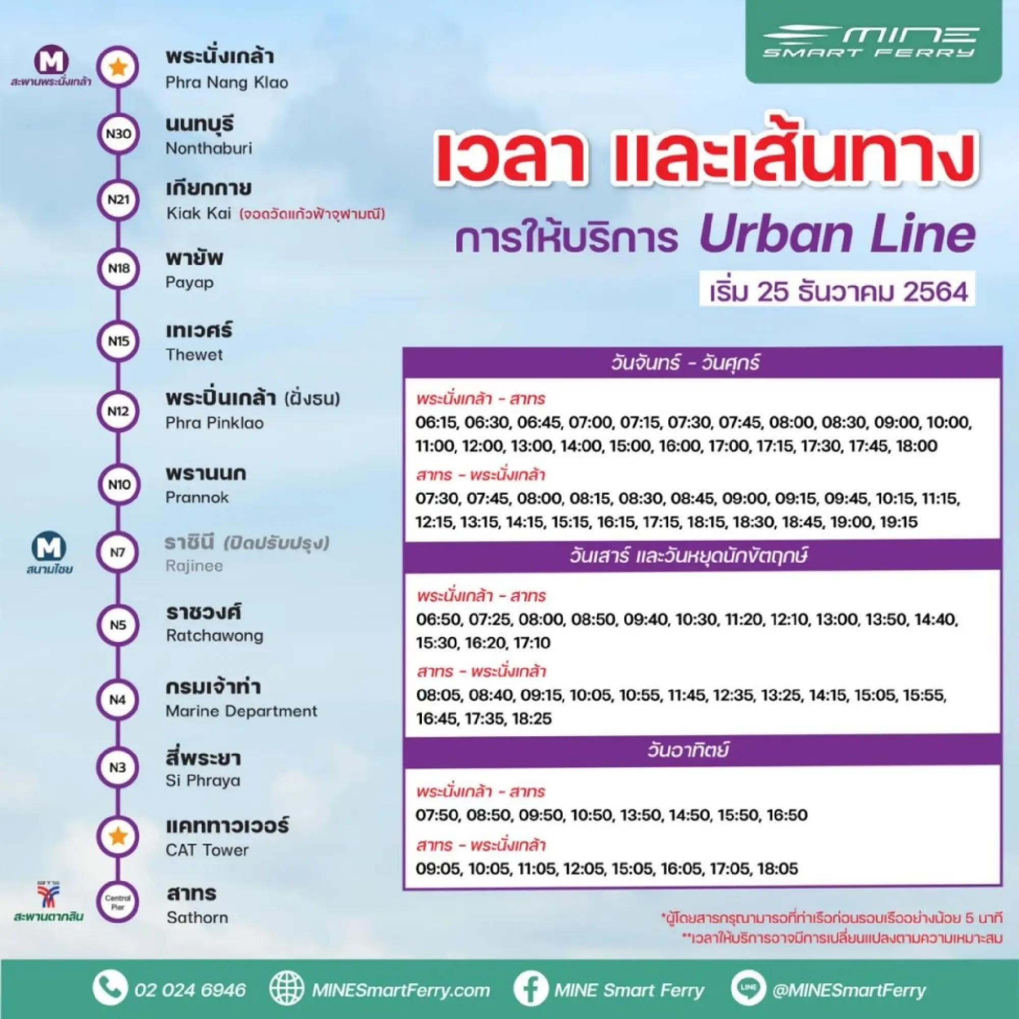 Bangkok electric ferry service plugs in 2 new routes