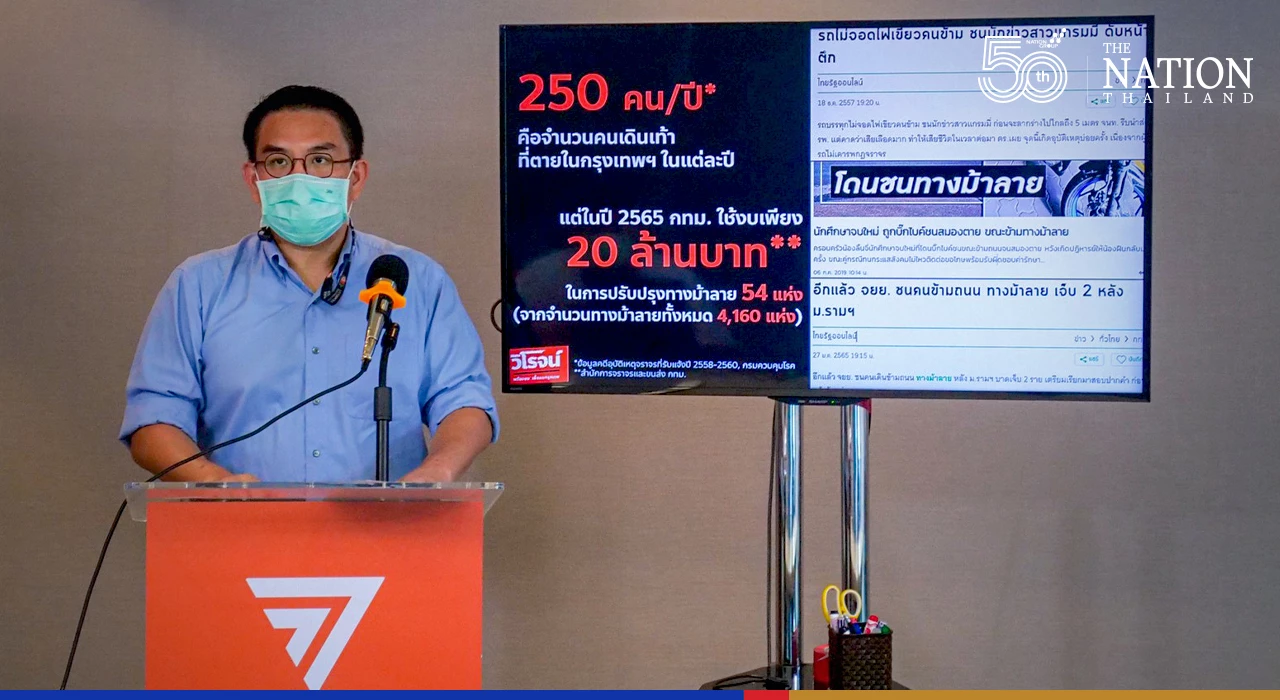 Bangkok pedestrian ‘death traps’ targeted by Move Forward’s governor candidate