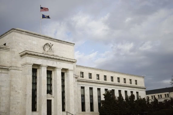 Photo taken on Jan. 25, 2022 shows the U.S. Federal Reserve in Washington, D.C., the United States. (Photo by Ting Shen/Xinhua)