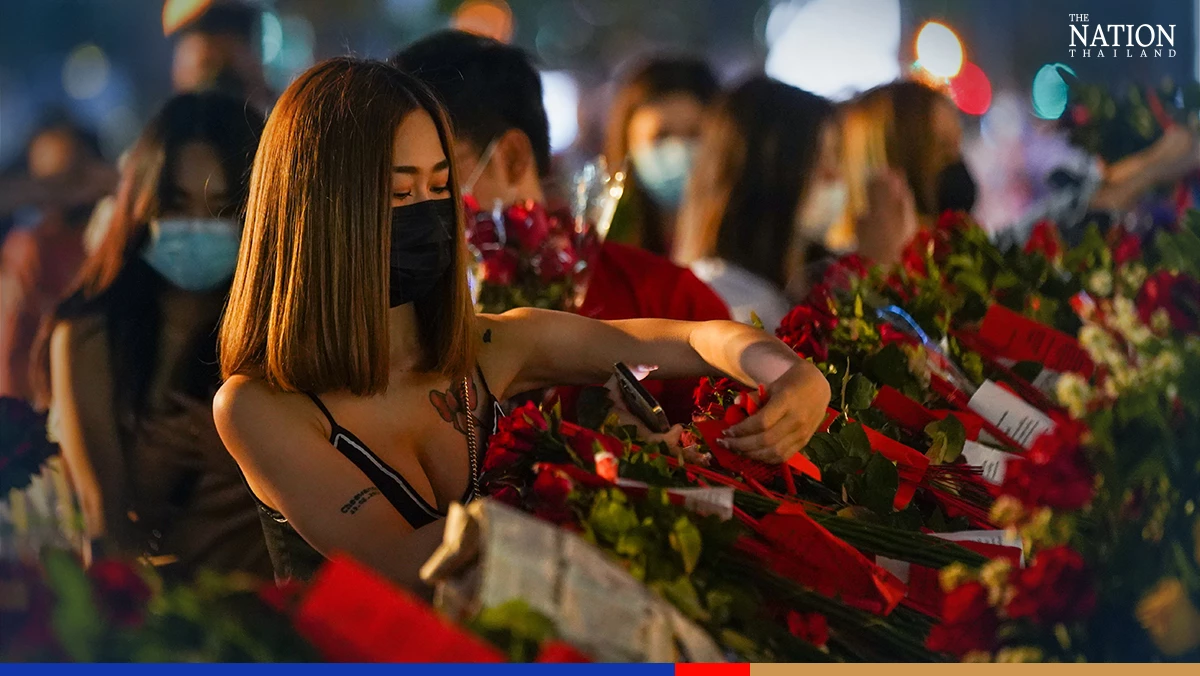 Praying for a happy Valentine's at Bangkok's shrine to love