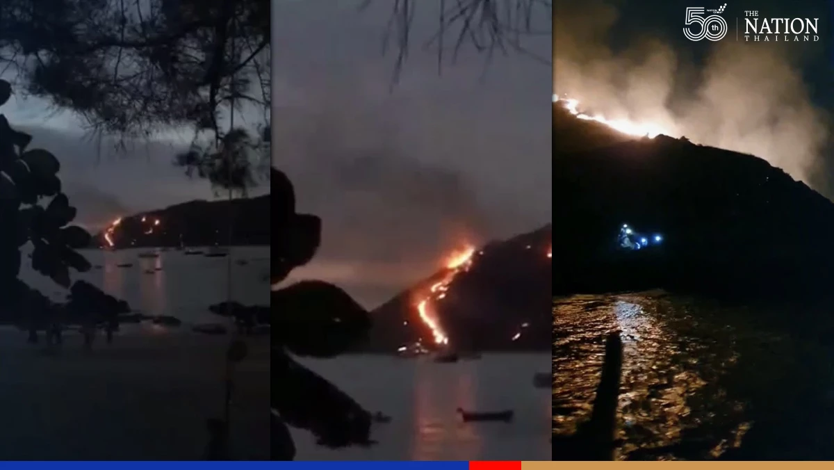 Tourists moved to safety as forest fire breaks out in Phuket’s Rawai area