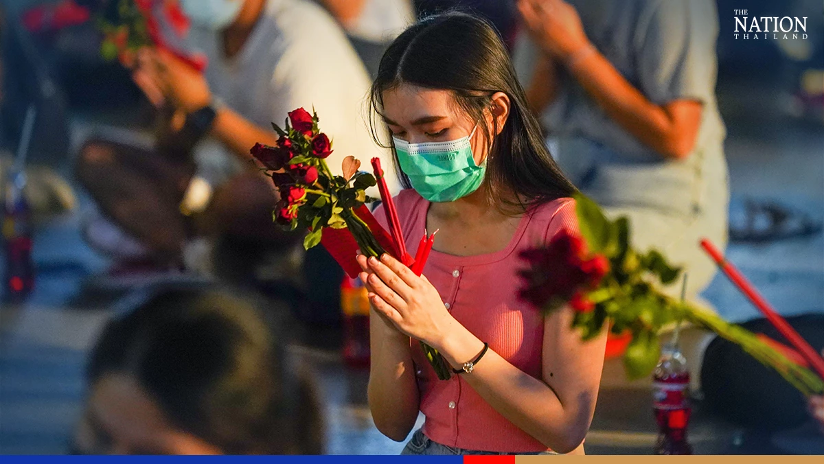 Praying for a happy Valentine's at Bangkok's shrine to love