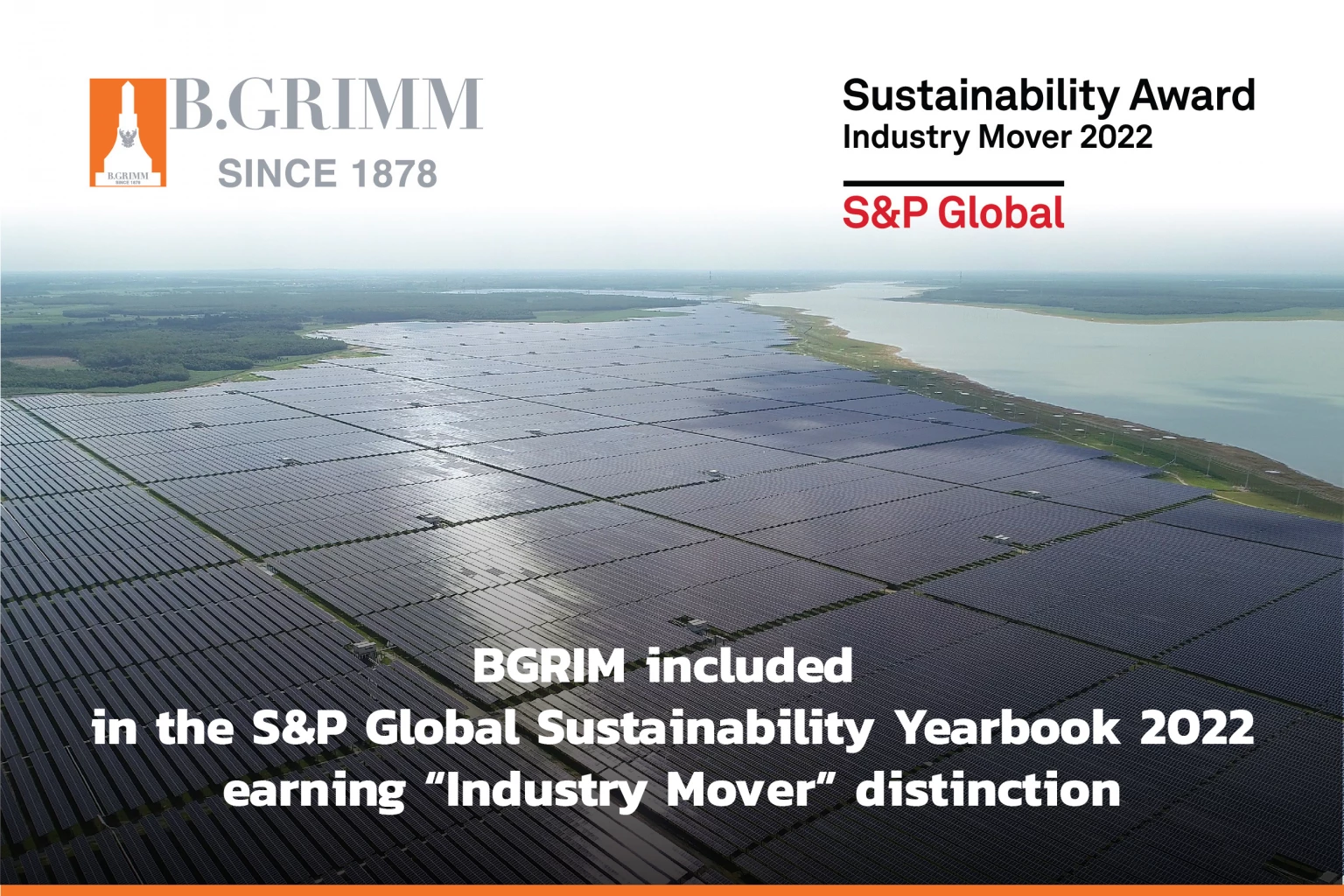 B.Grimm Power included in S&P Global Sustainability Yearbook 2022, earns “Industry Mover” distinction