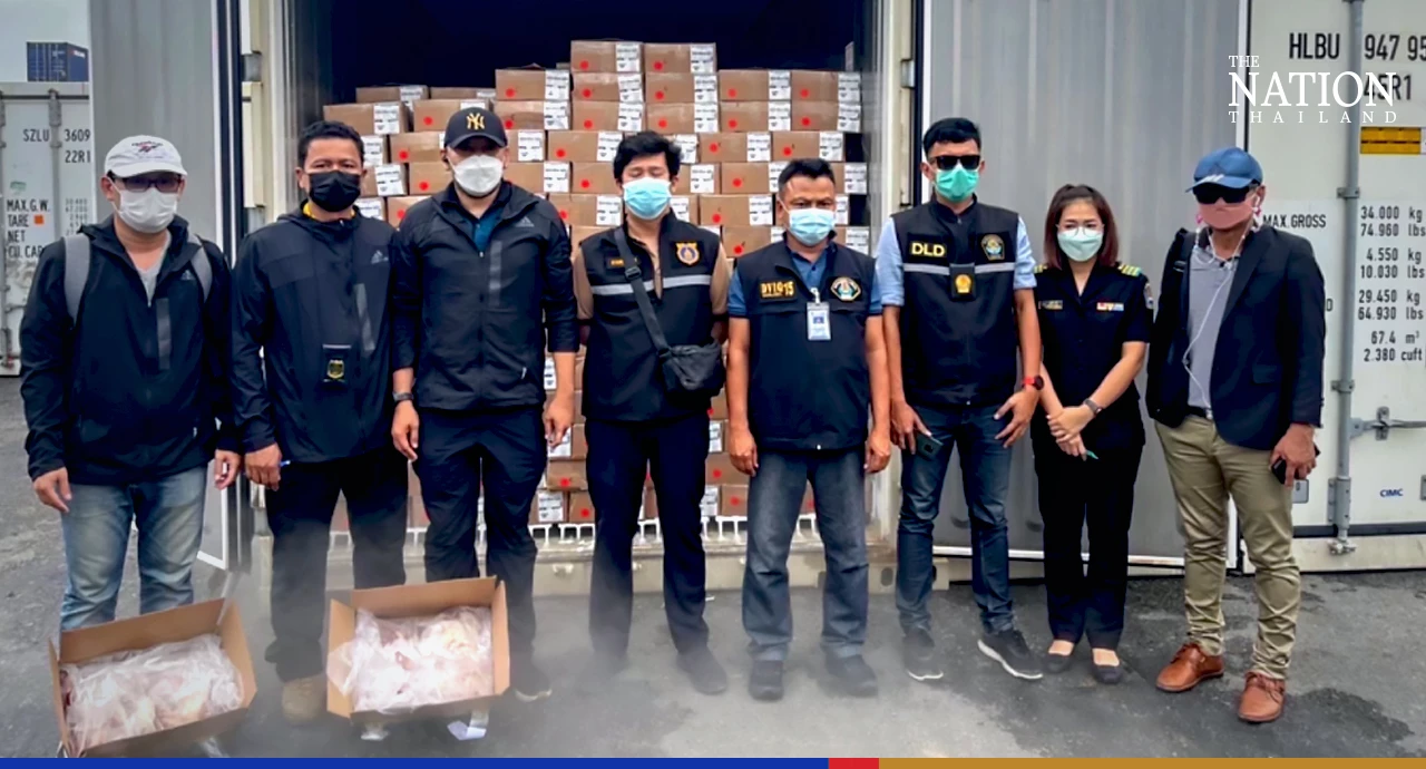 Six containers of illegally imported frozen food seized